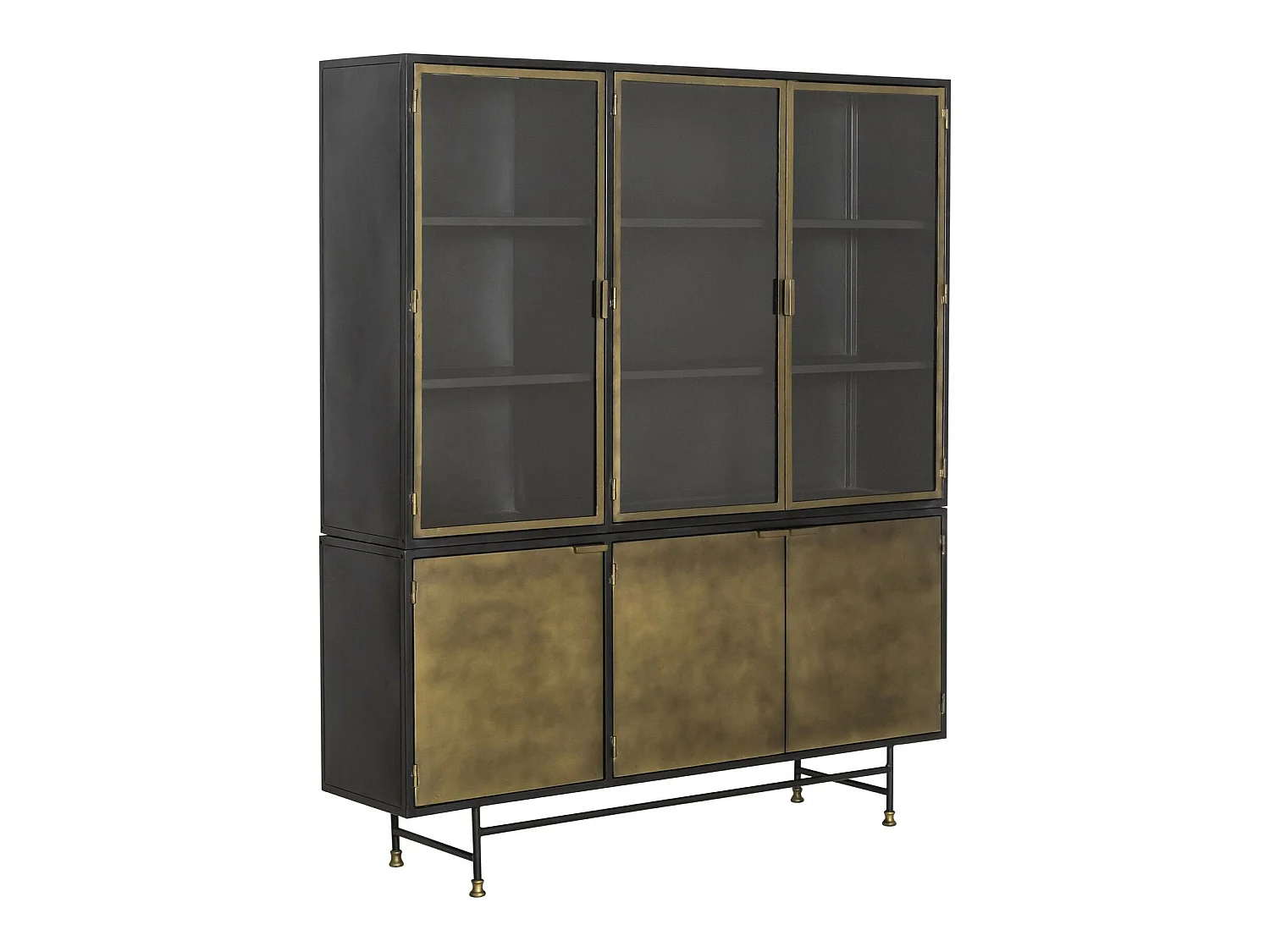 Vaisselier en laiton et métal Janelle