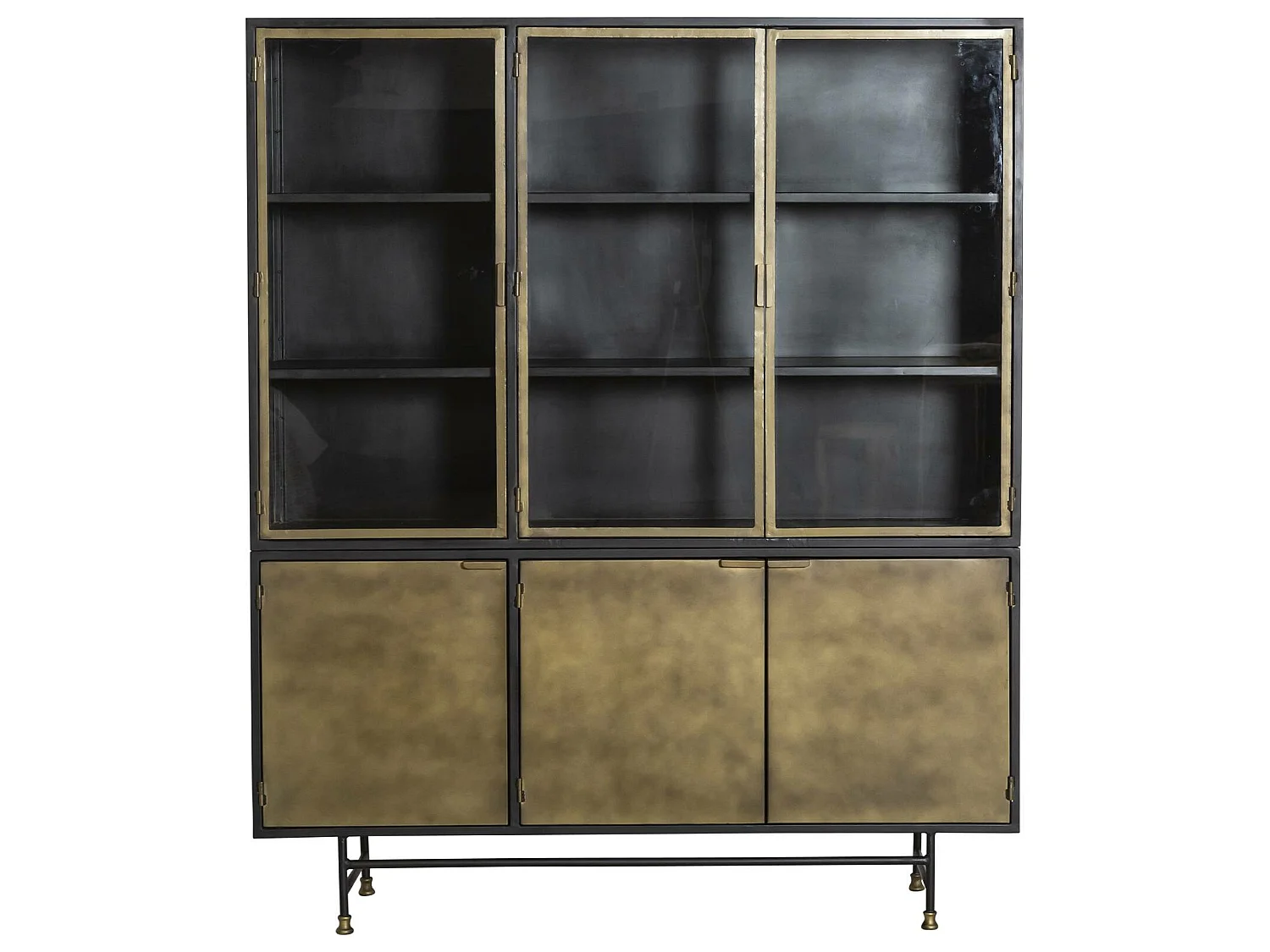 Vaisselier en laiton et métal Janelle