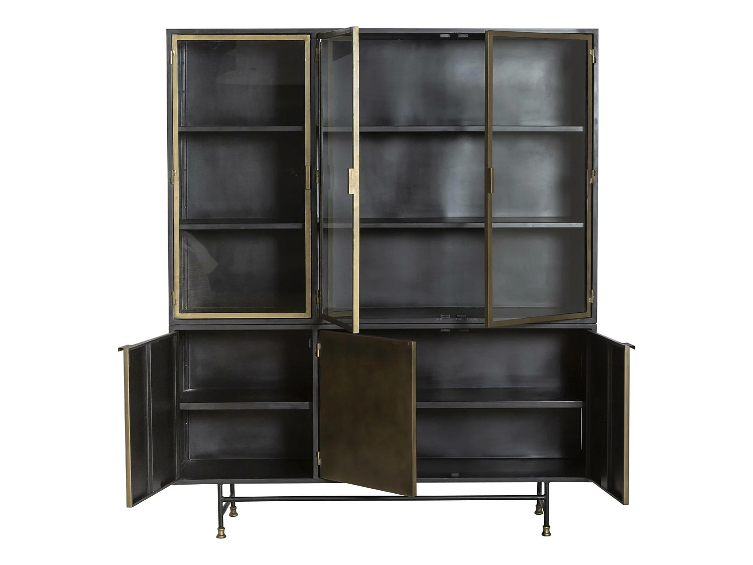 Vaisselier en laiton et métal Janelle