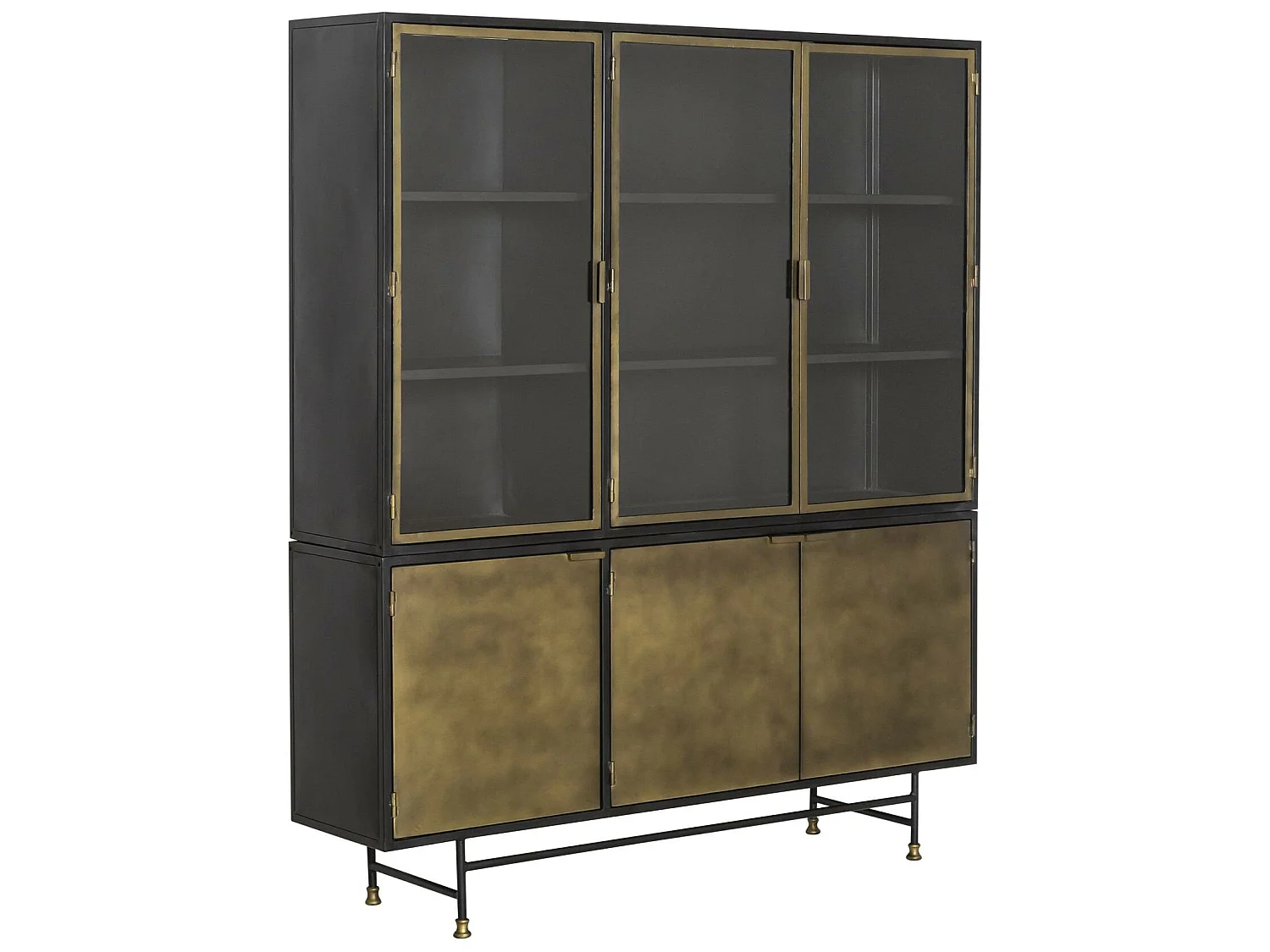 Vaisselier en laiton et métal Janelle