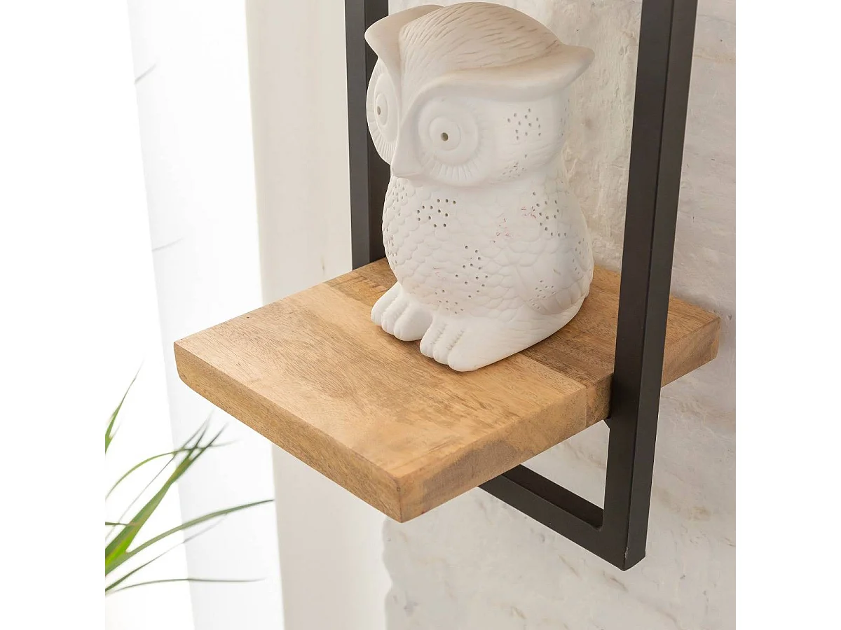 Estantería alta de pared de madera de mango Joie - Diseño atípico para una decoración personalizada