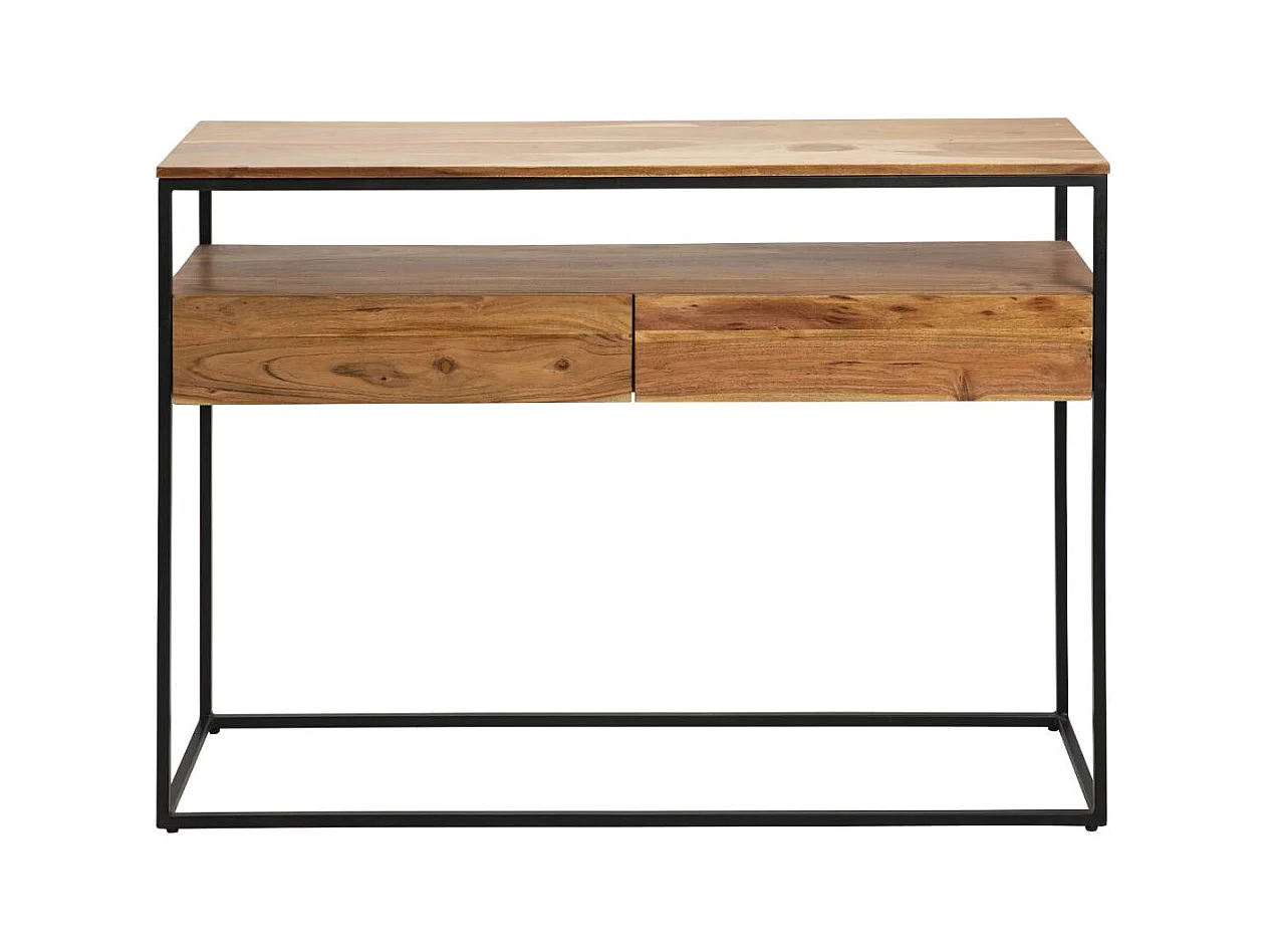 Console en bois d'acacia et métal Etienne