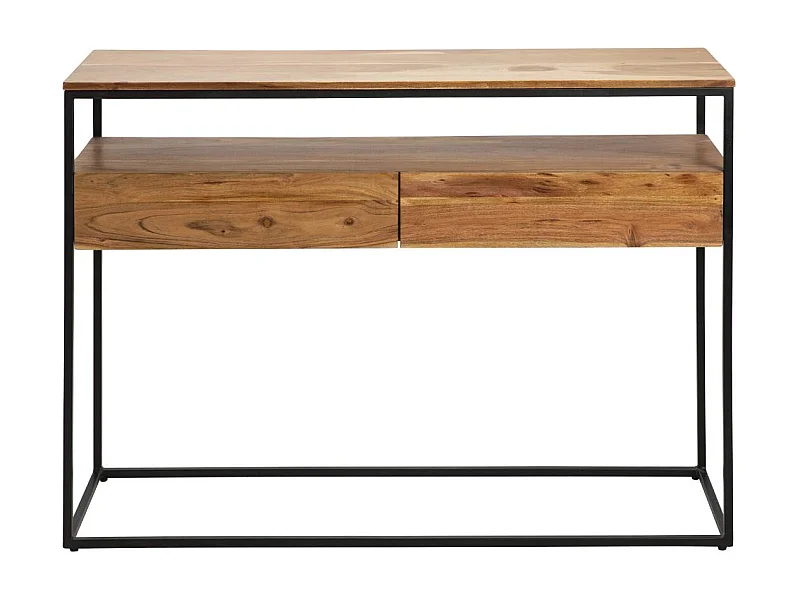 Console en bois d'acacia et métal Etienne