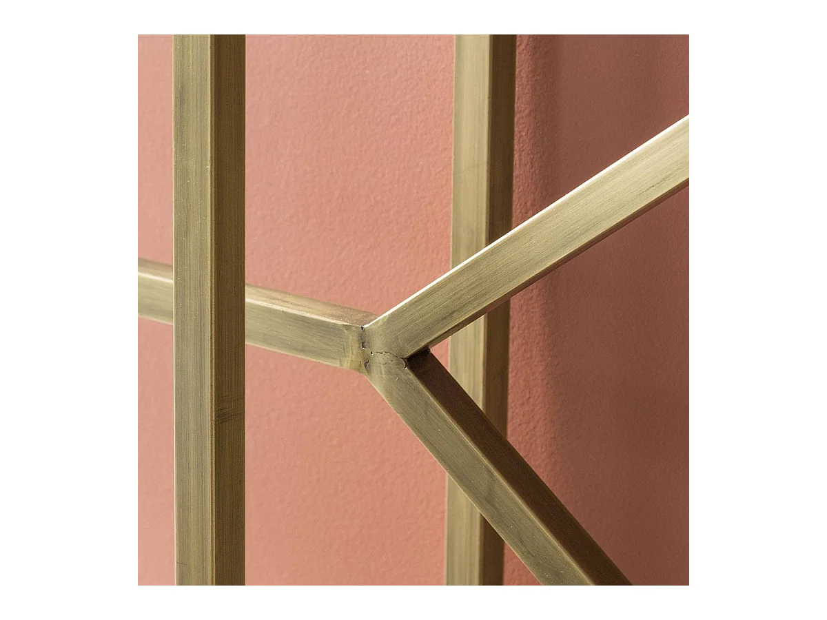 Console en manguier et métal doré Valérie