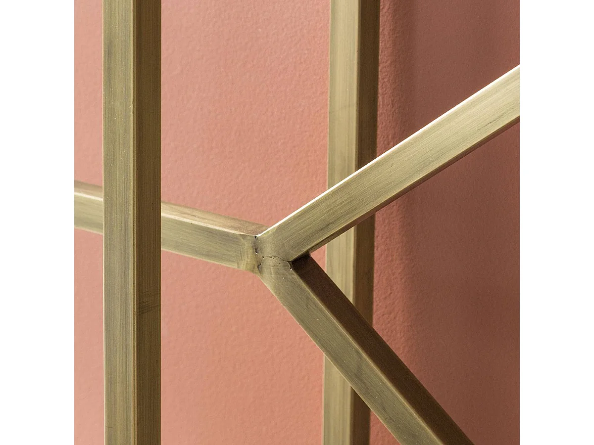 Console en manguier et métal doré Valérie