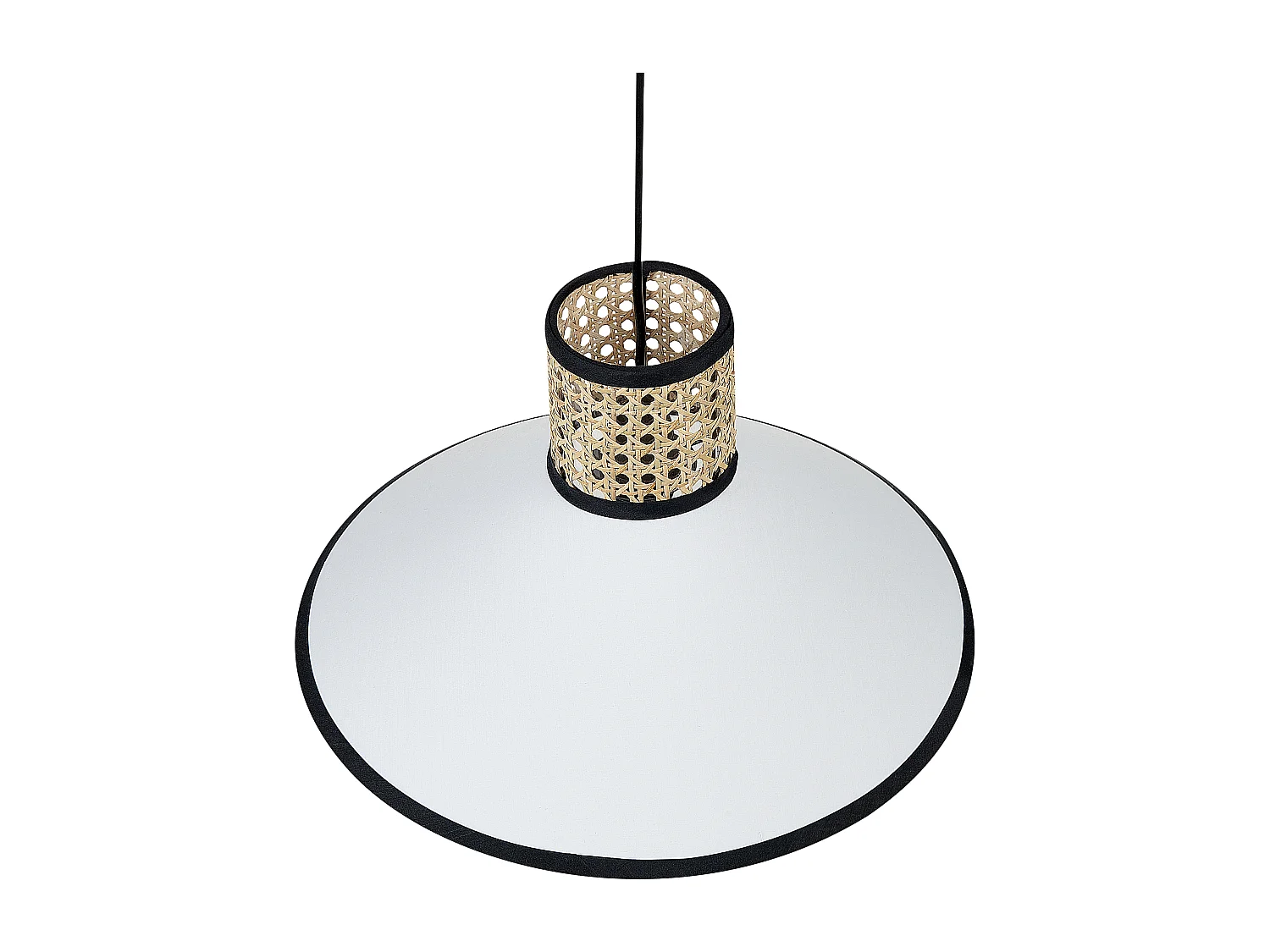 Lampadario MANTUA Rattan Bianco