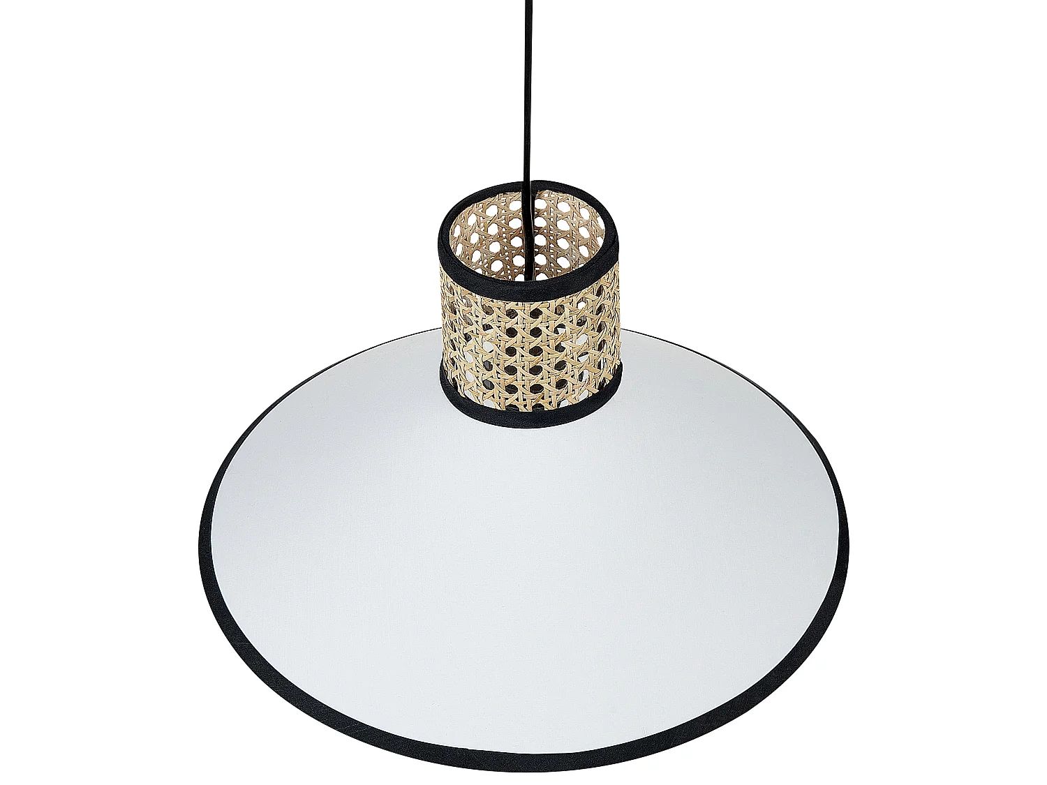 Lampe suspension MANTUA Rotin Blanc