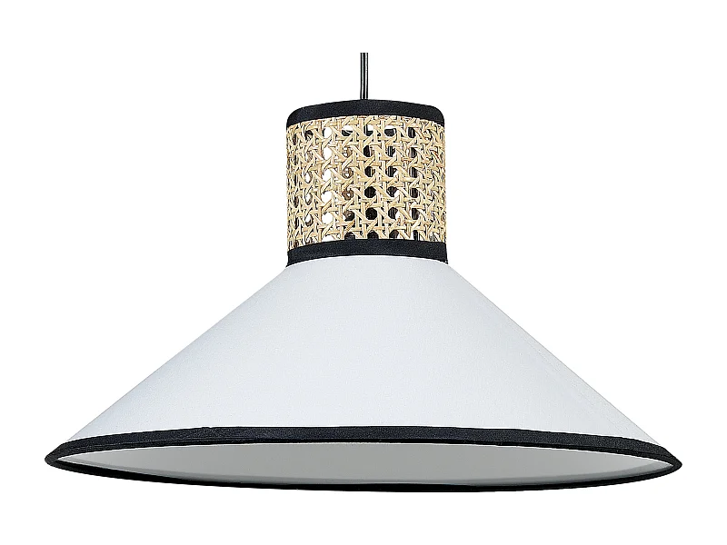 Lampe suspension MANTUA Rotin Blanc