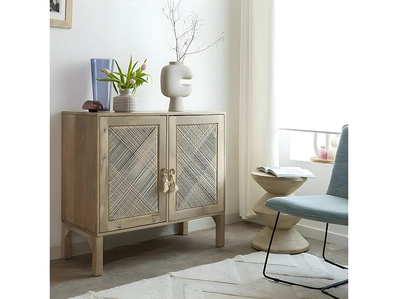 Petit buffet en bois de manguier Indiana