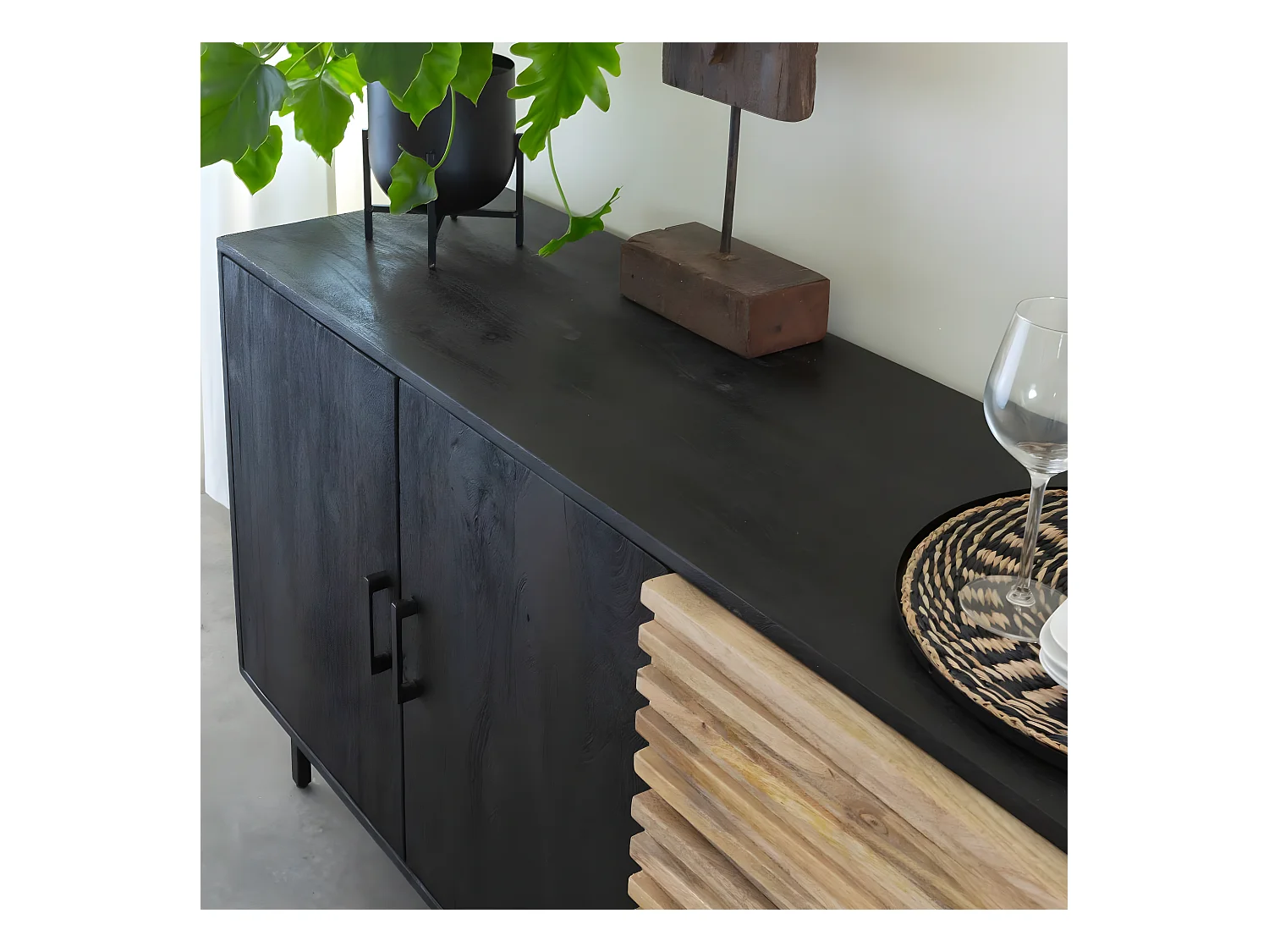 Buffet en bois de manguier Tino