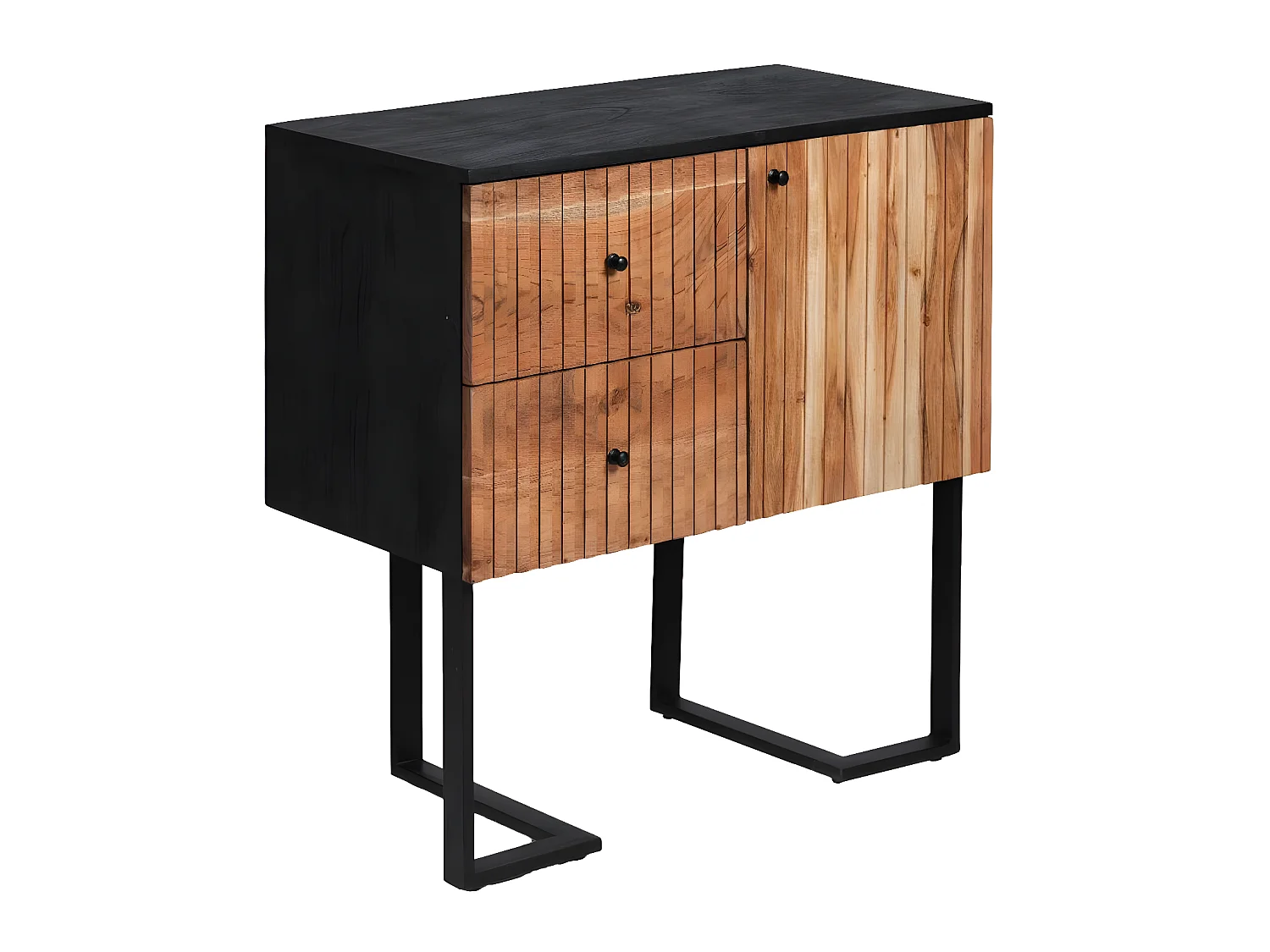 Buffet haut en bois d'acacia et métal Pippa