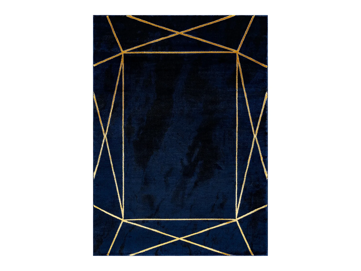 Dywan EMERALD ekskluzywny 1022 glamour, stylowy geometryczny granatowy 140x190 cm
