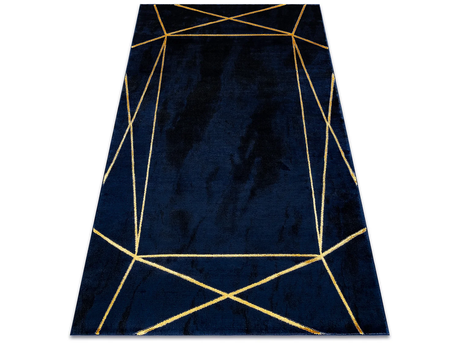 Tapete EMERALD exclusivo 1022 glamour, à moda geométrico azul escuro 120x170 cm
