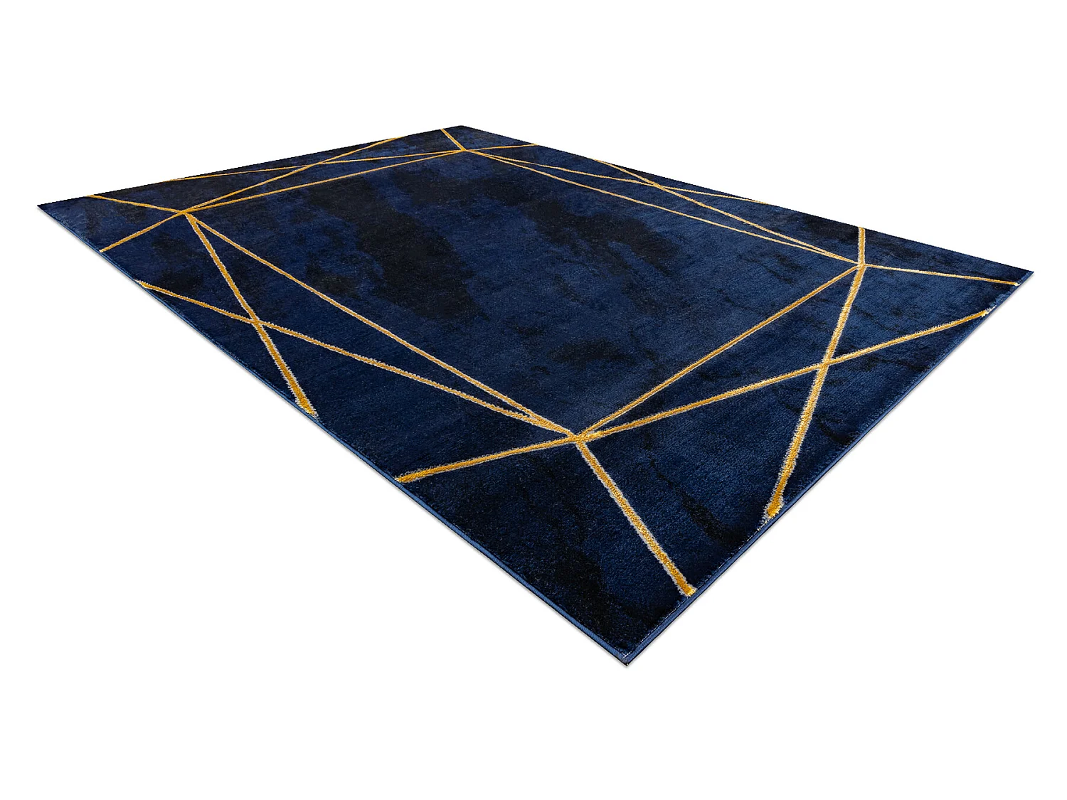 Tapete EMERALD exclusivo 1022 glamour, à moda geométrico azul escuro 120x170 cm