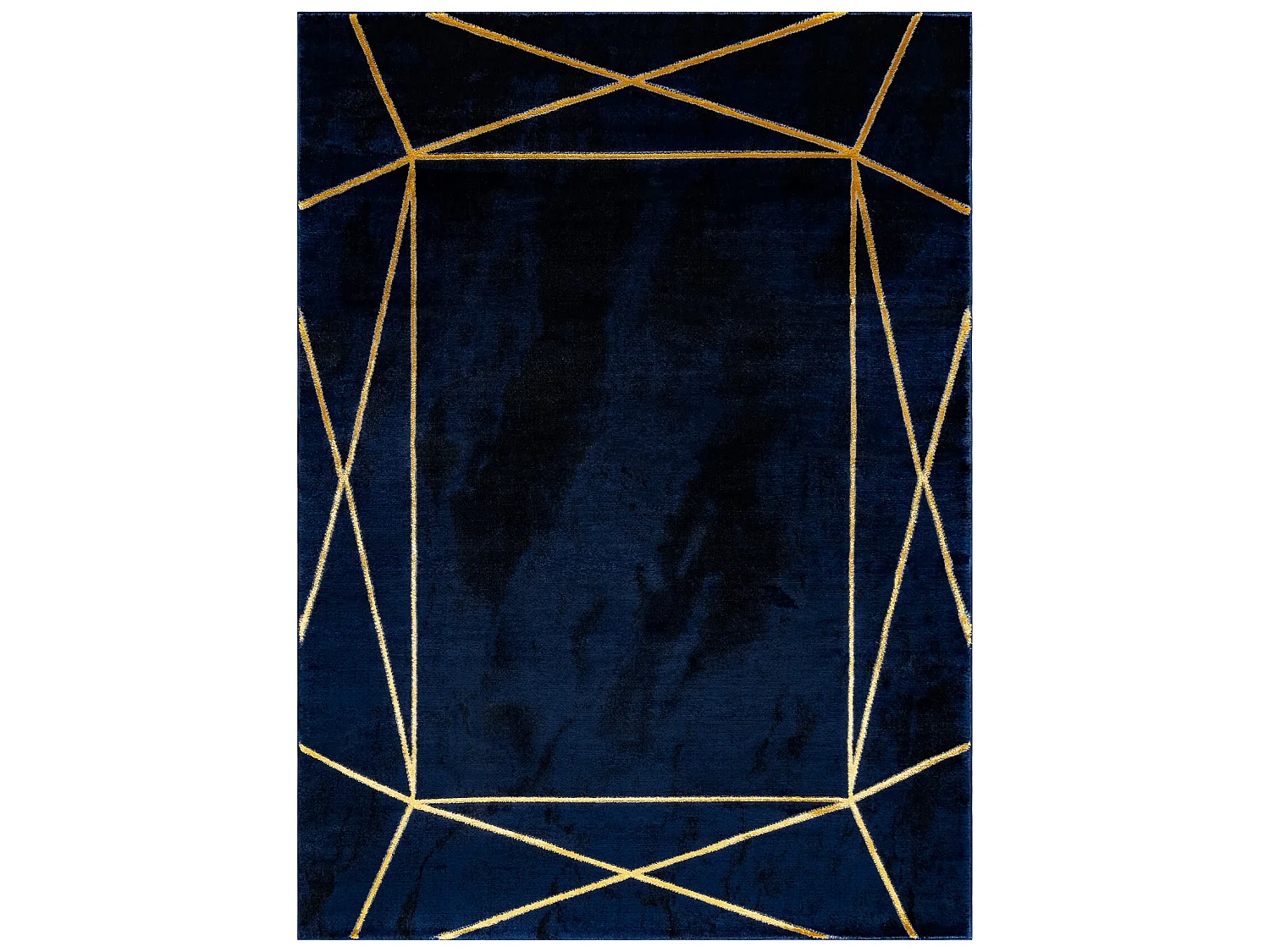 Tapete EMERALD exclusivo 1022 glamour, à moda geométrico azul escuro 120x170 cm