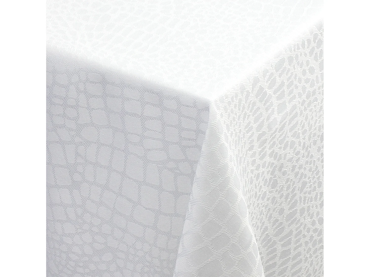 Nappe rectangle 150x300 cm Jacquard 100% polyester LOUNGE blanc