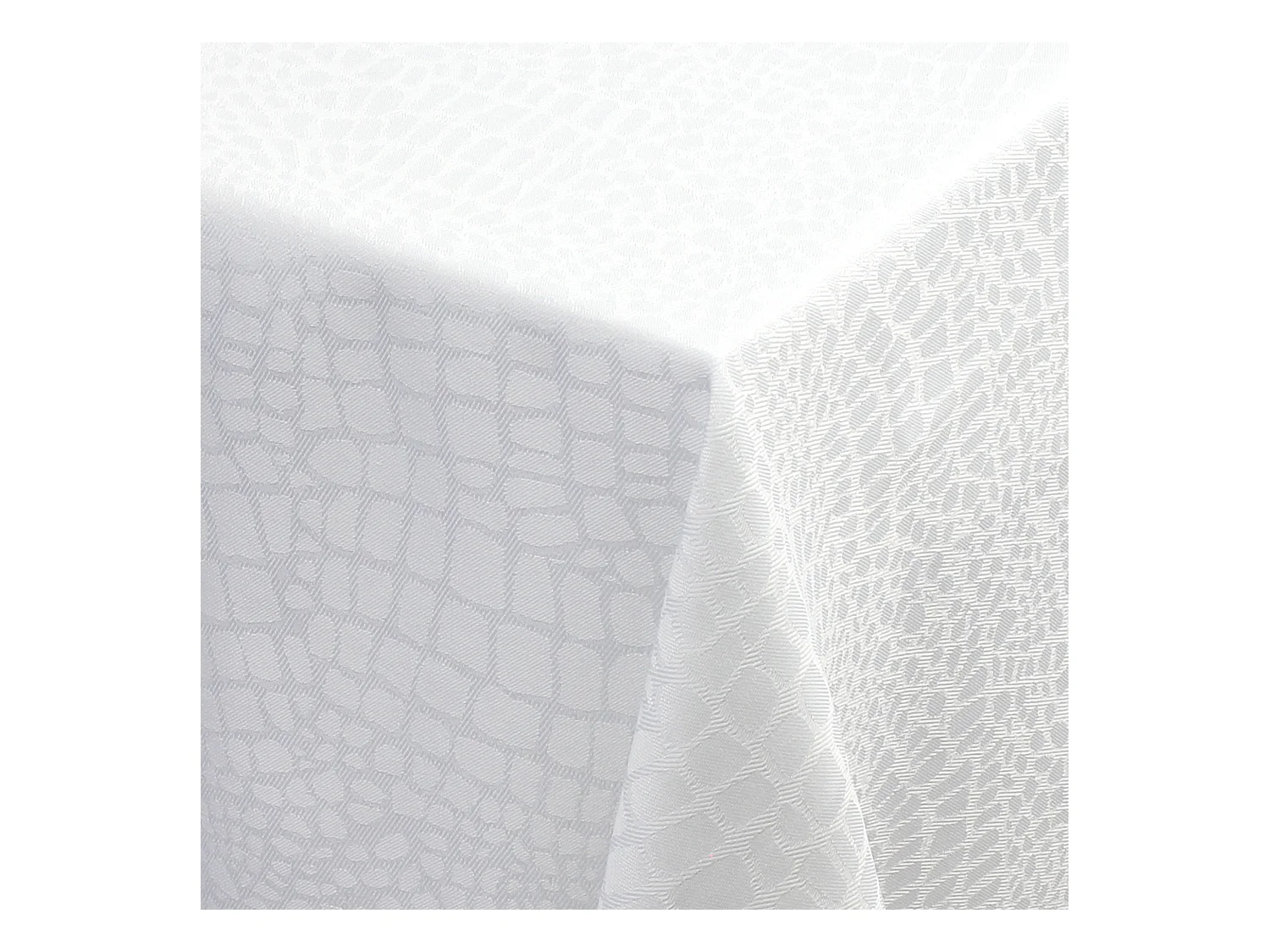 Nappe rectangle 150x200 cm Jacquard 100% polyester LOUNGE blanc