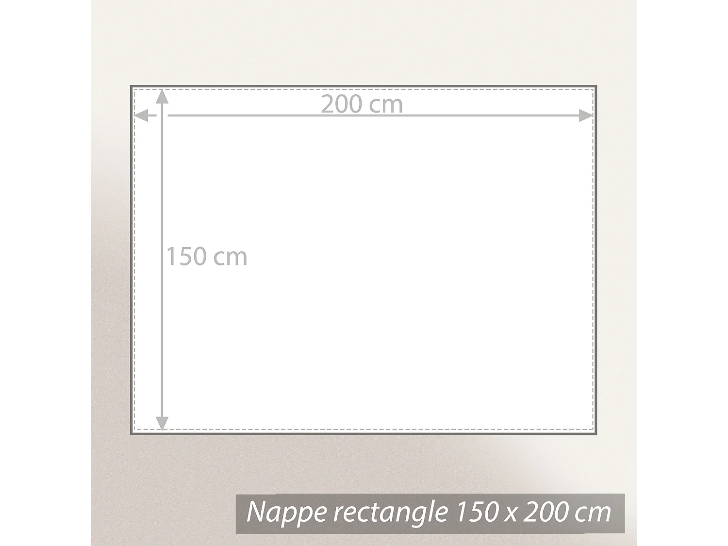 Nappe rectangle 150x200 cm Jacquard 100% polyester LOUNGE blanc