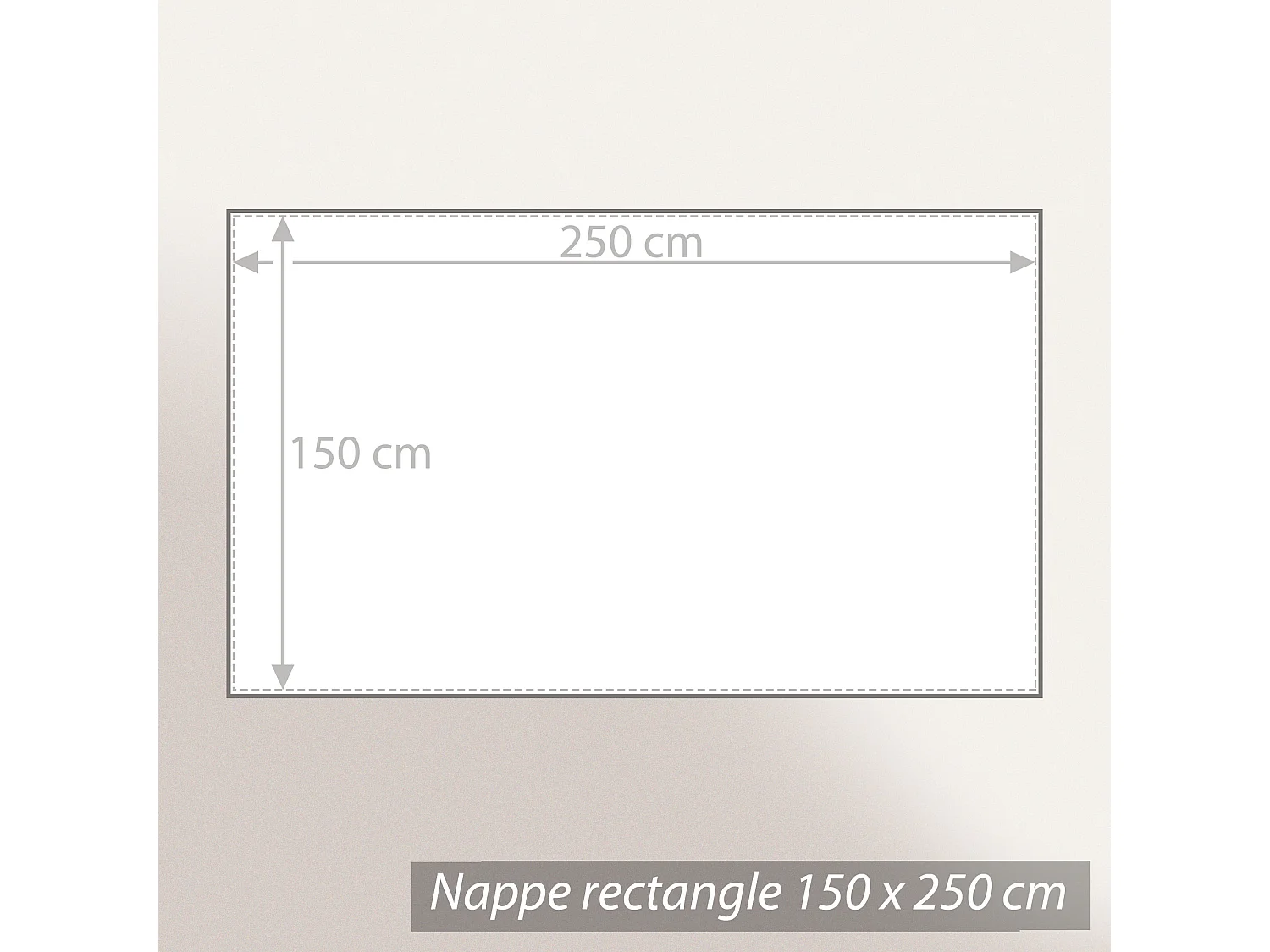 Nappe rectangle 150x250 cm Jacquard 100% polyester LOUNGE perle