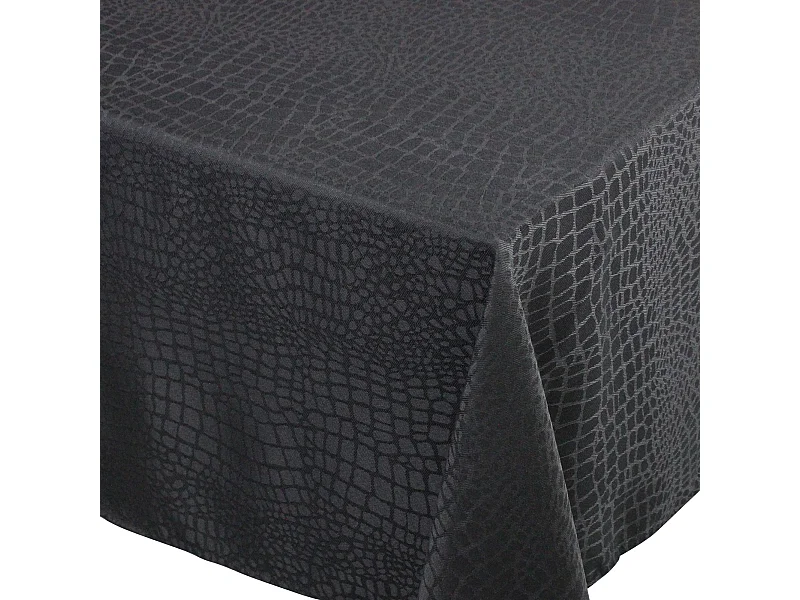 Nappe rectangle 150x200 cm Jacquard 100% polyester LOUNGE noir