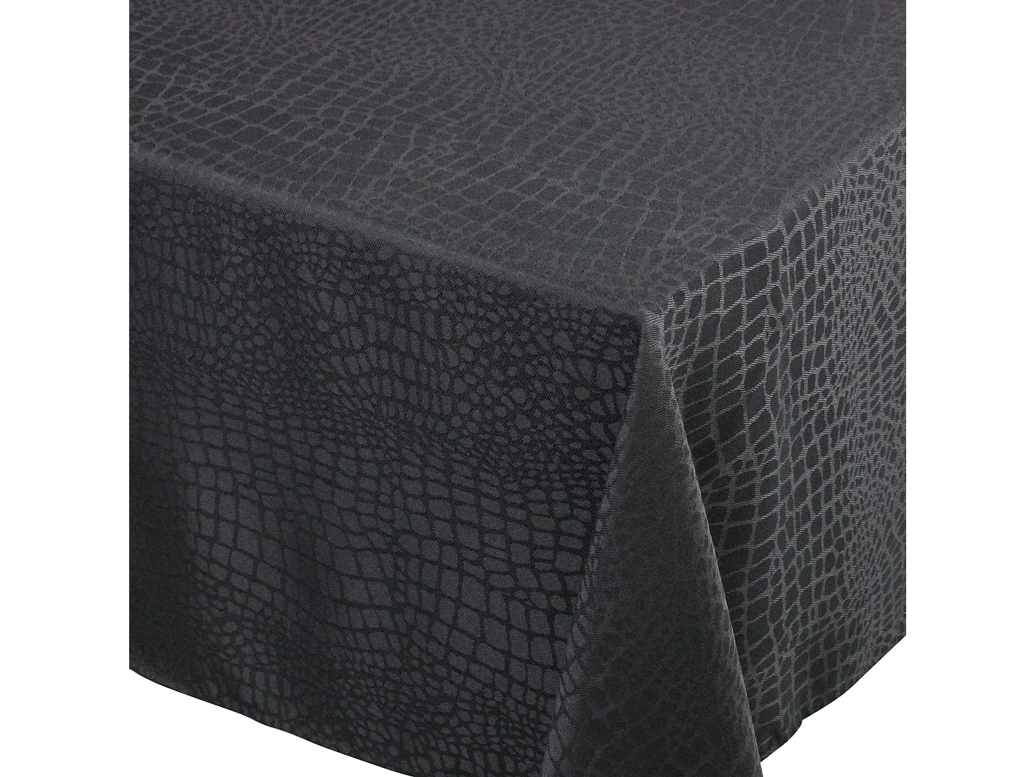 Nappe rectangle 150x200 cm Jacquard 100% polyester LOUNGE noir