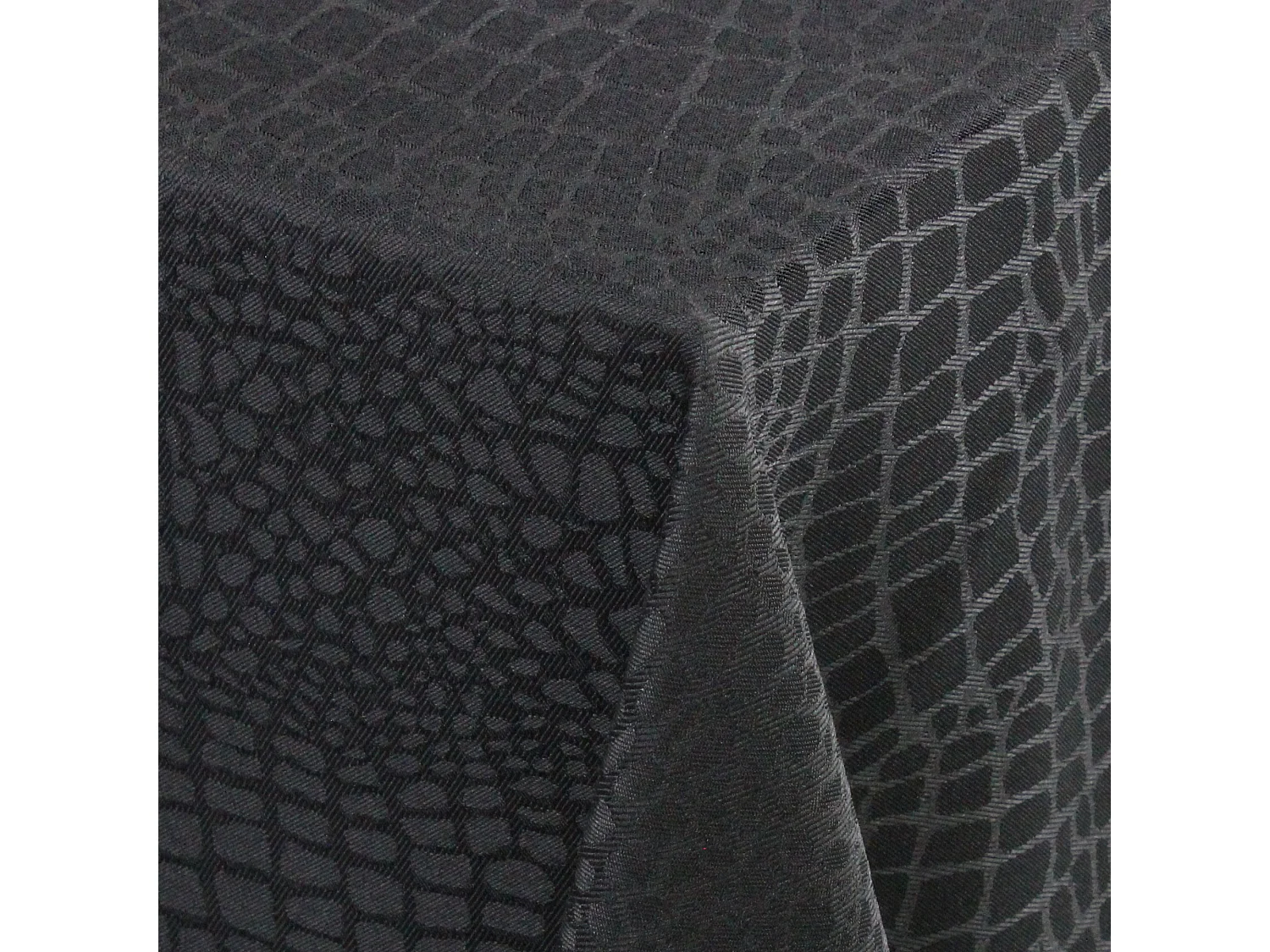 Nappe rectangle 150x200 cm Jacquard 100% polyester LOUNGE noir