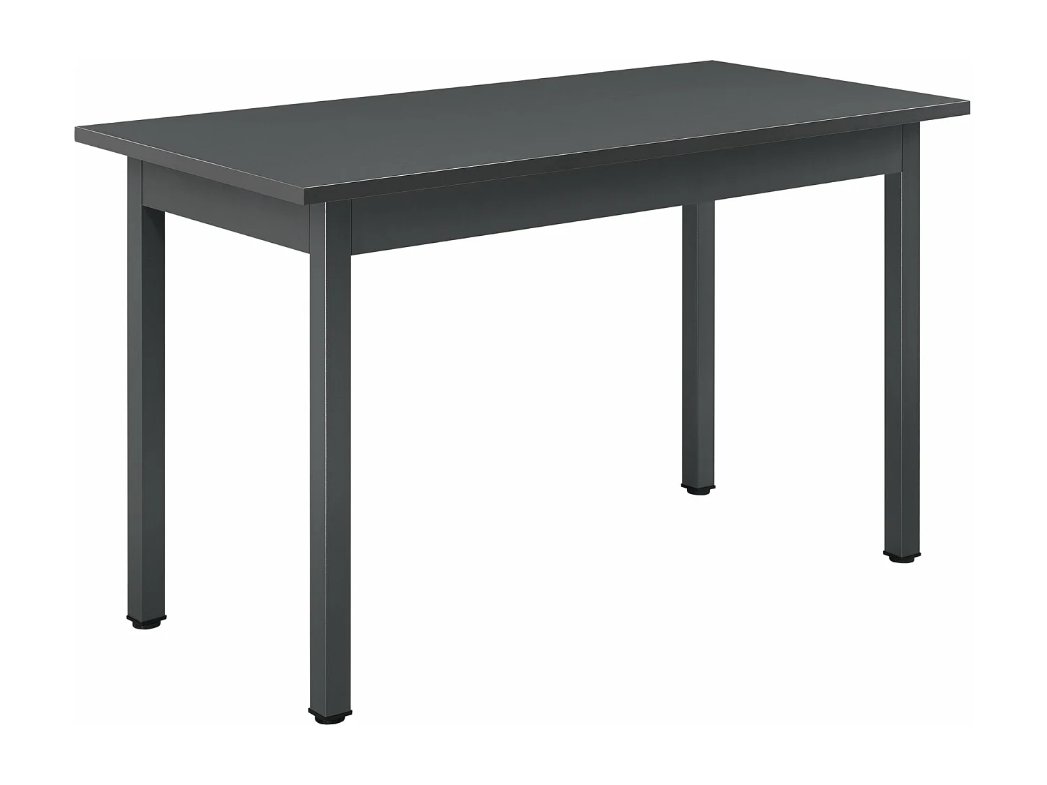Mesa de comedor escritorio de cocina MDF acero revestido de melamina 120 cm gris oscuro 03_0006269