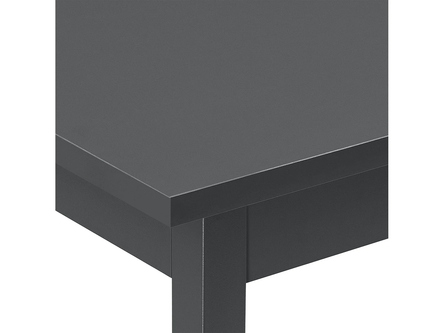 Mesa de comedor escritorio de cocina MDF acero revestido de melamina 120 cm gris oscuro 03_0006269
