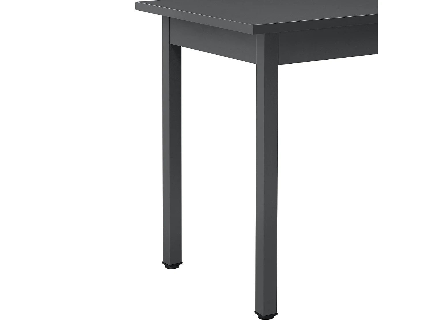 Mesa de comedor escritorio de cocina MDF acero revestido de melamina 120 cm gris oscuro 03_0006269