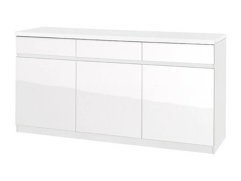 Middelgroot Buffet FABIO - Hoogglans Wit - 165 x 50 x 84 cm