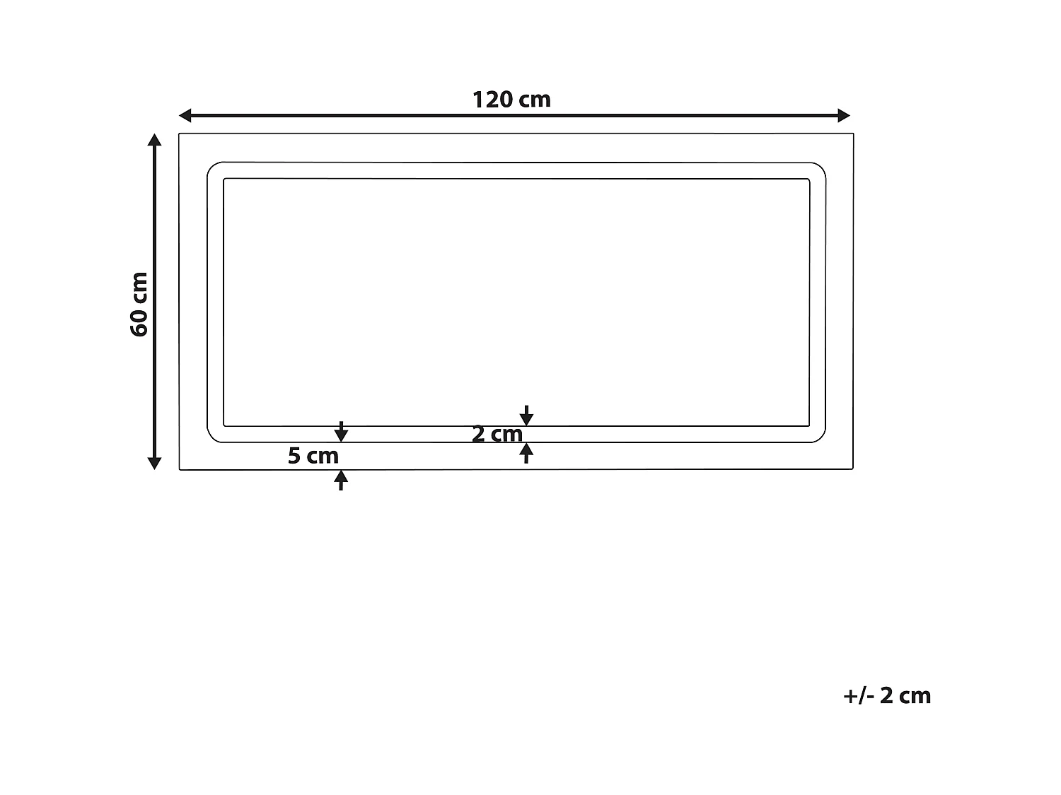 LED badkamerspiegel BENOUVILLE 120 cm 60 cm Zilver
