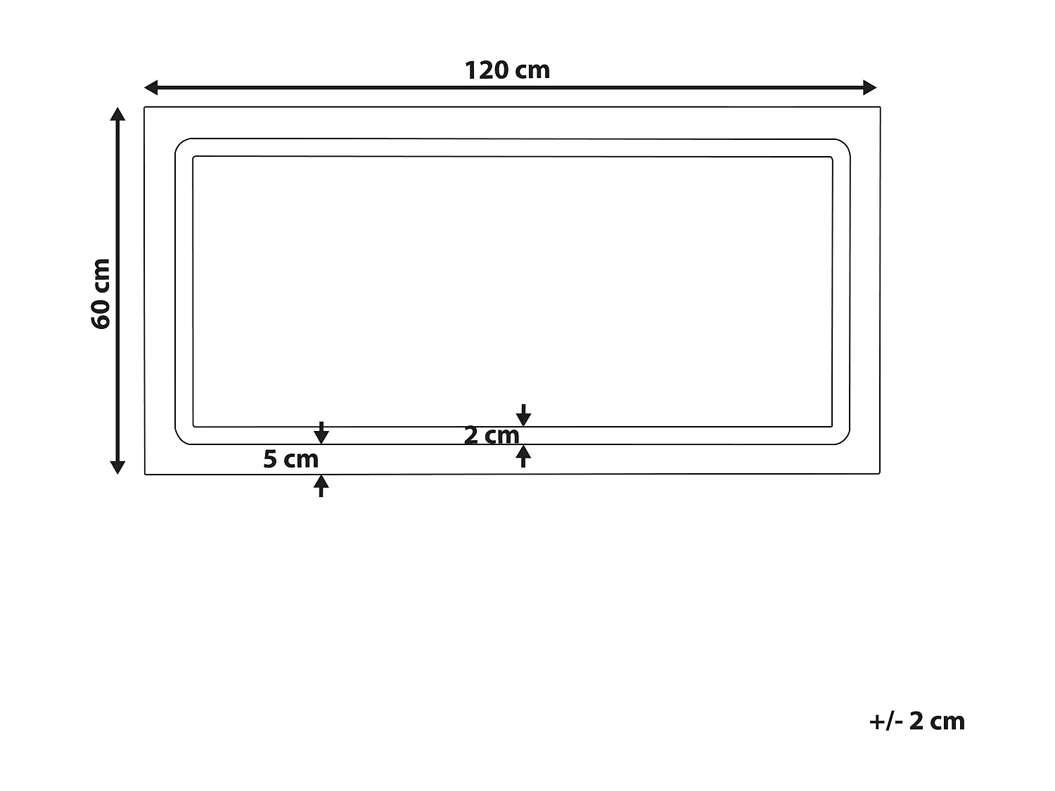 Miroir de salle de bain LED BENOUVILLE 120 cm 60 cm Argenté