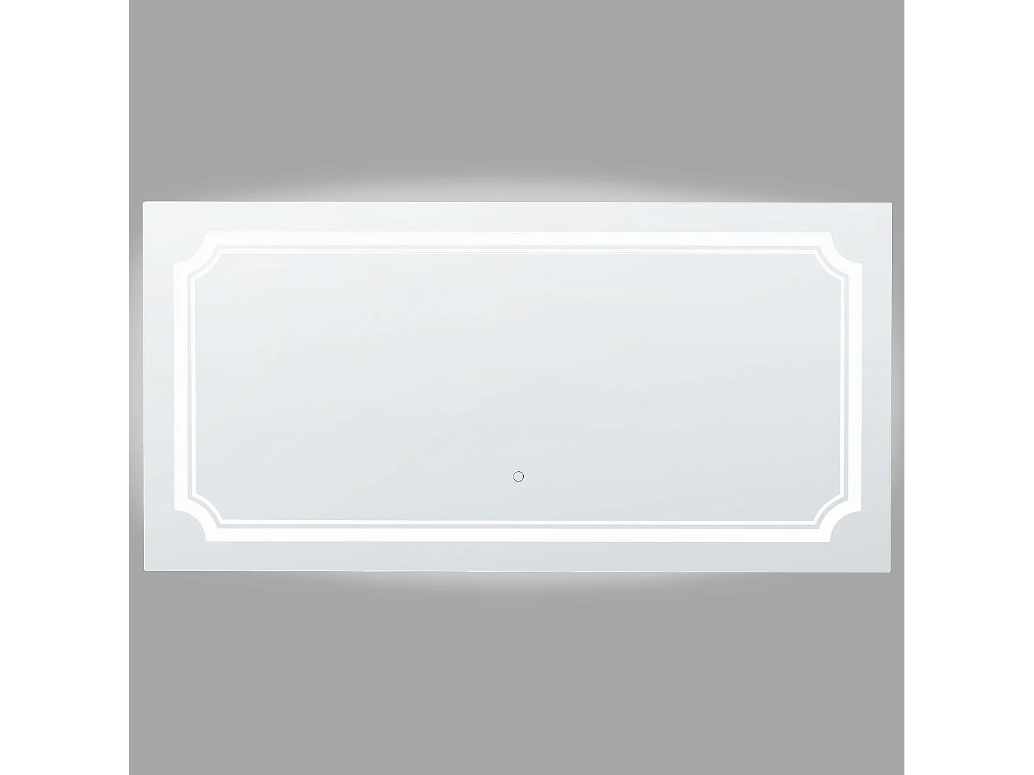 Specchio da bagno con luce LED ARROMACHNES 120 cm 60 cm Argento