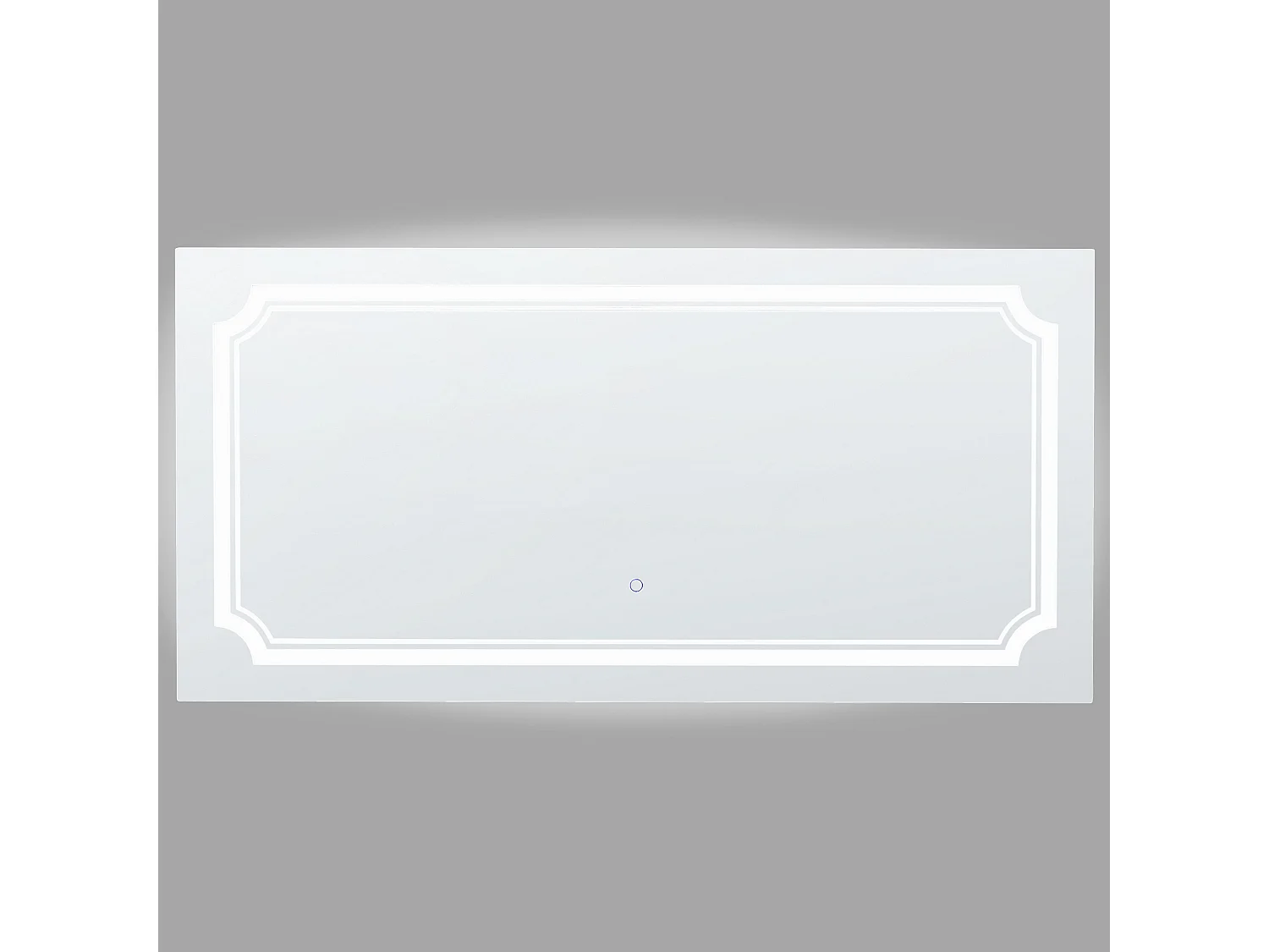 Badspiegel mit LED-Licht Touch-Sensor Antibeschlag silber 120x60 cm Arromachnes