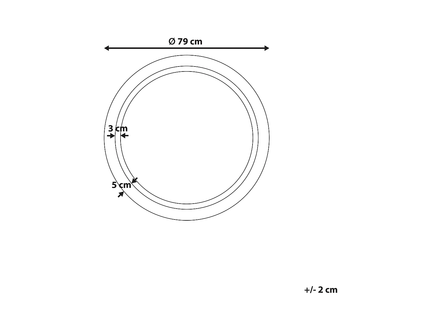 Miroir de salle de bain LED COURSEULLES 79 cm 79 cm Argenté