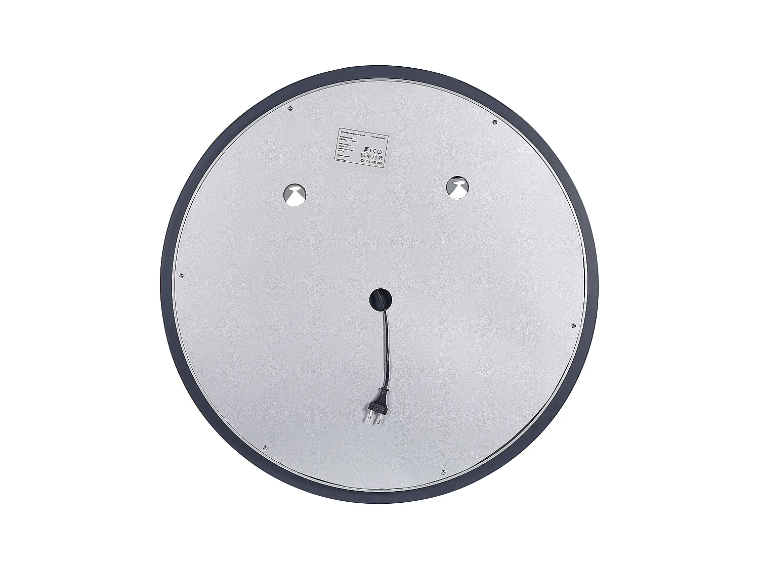 LED badkamerspiegel COURSEULLES 79 cm 79 cm Zilver