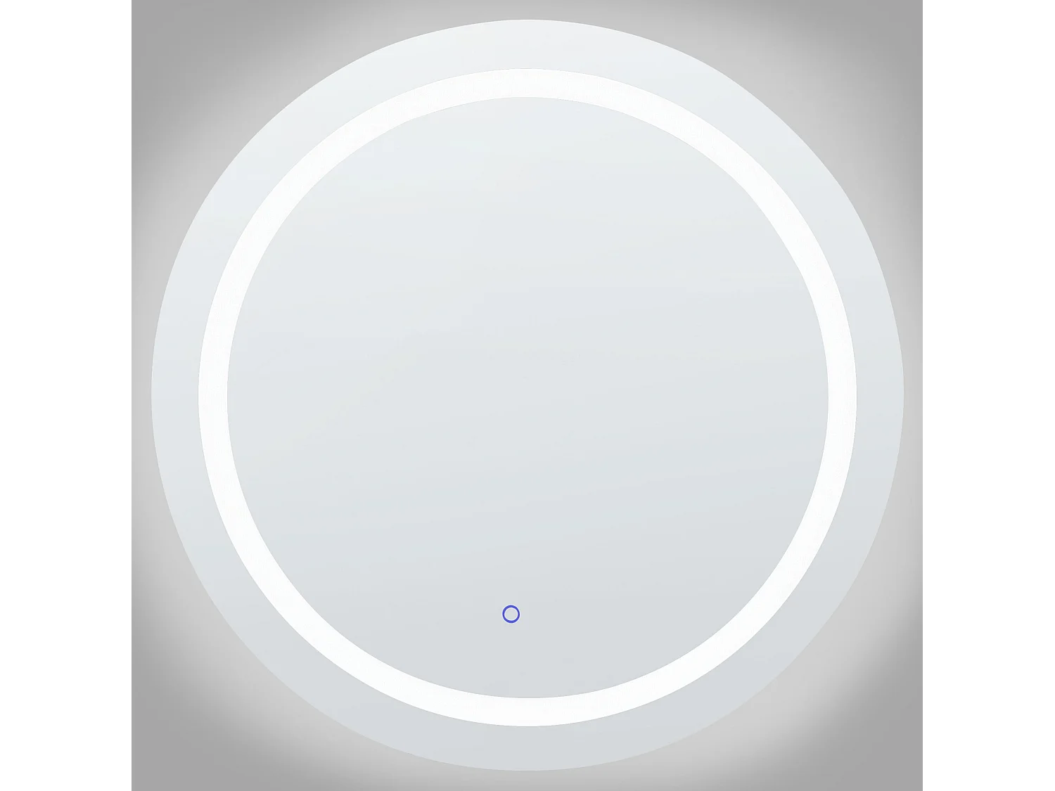 Miroir de salle de bain LED COURSEULLES 79 cm 79 cm Argenté