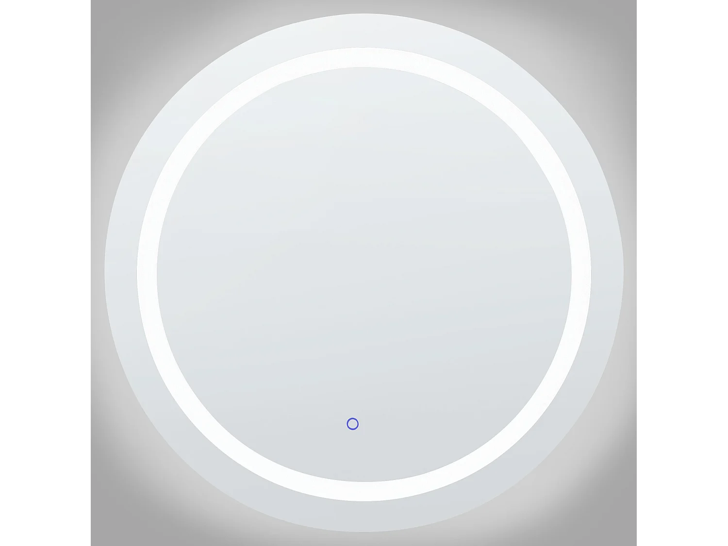 Miroir de salle de bain LED COURSEULLES 79 cm 79 cm Argenté