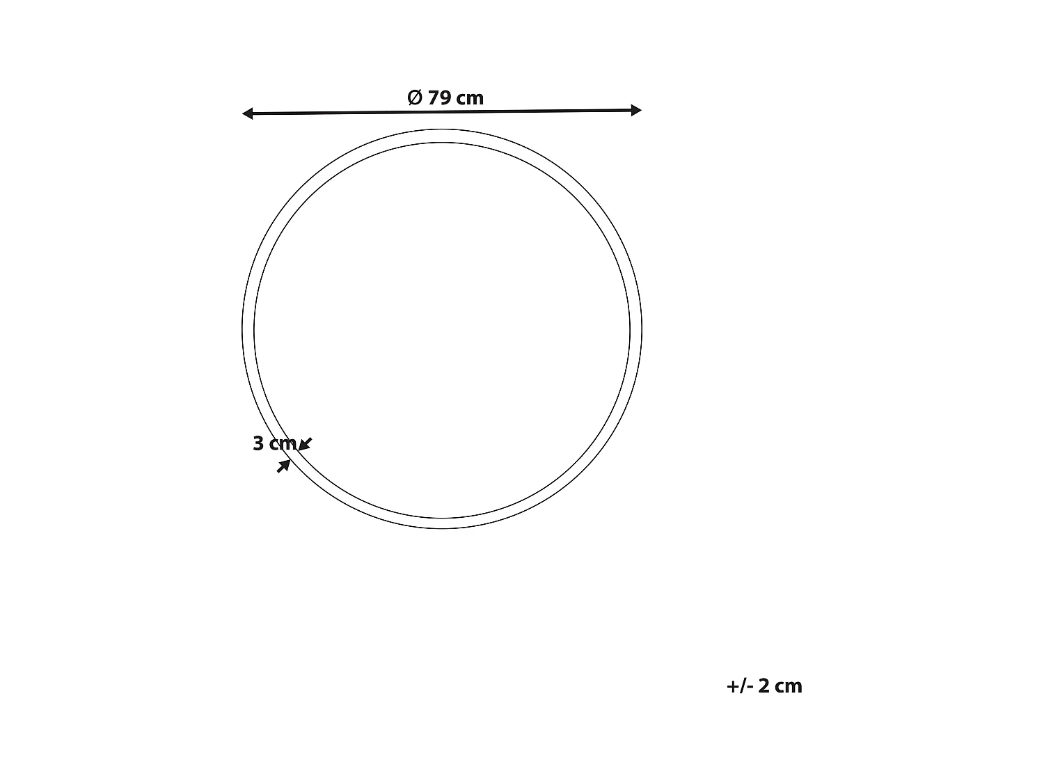 Miroir de salle de bain LED DEAUVILLE 79 cm 79 cm Argenté
