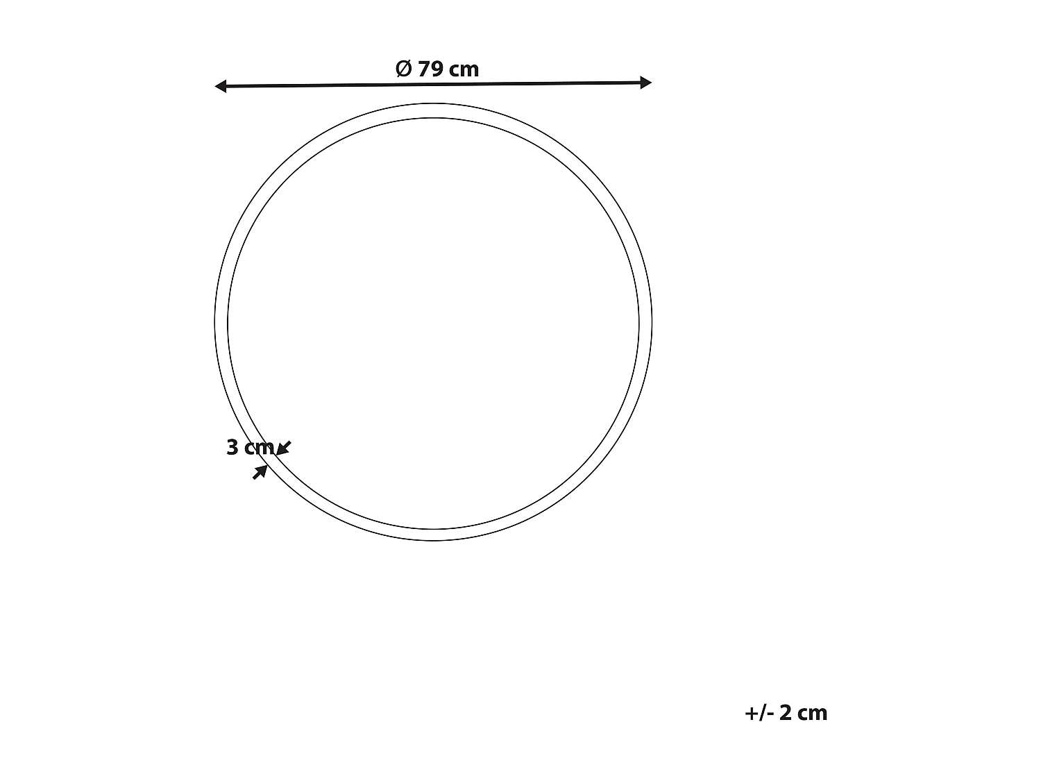 Miroir de salle de bain LED DEAUVILLE 79 cm 79 cm Argenté