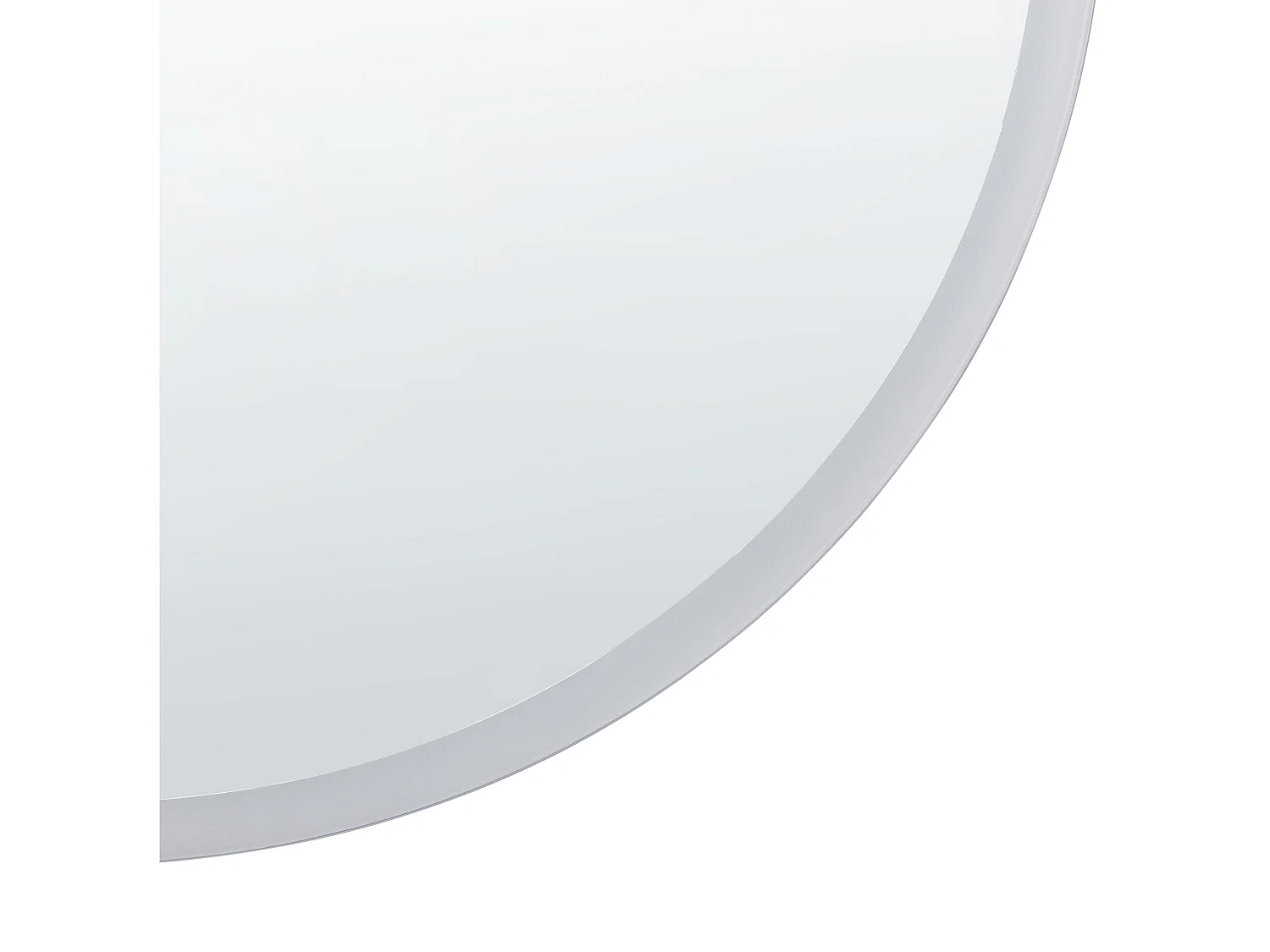 Badspiegel mit LED-Licht Touch-Sensor Antibeschlag silber ø 79 cm Deauville