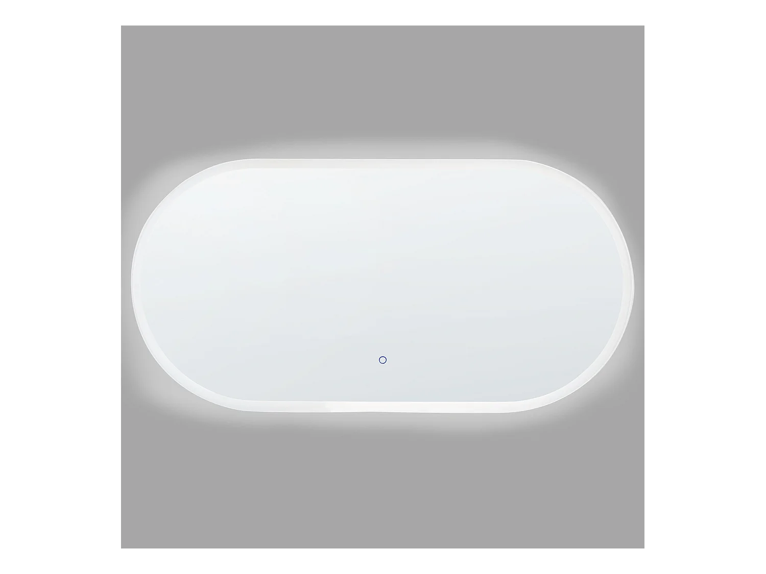 Miroir de salle de bain LED CHATEAUROUX 120 cm 60 cm Argenté