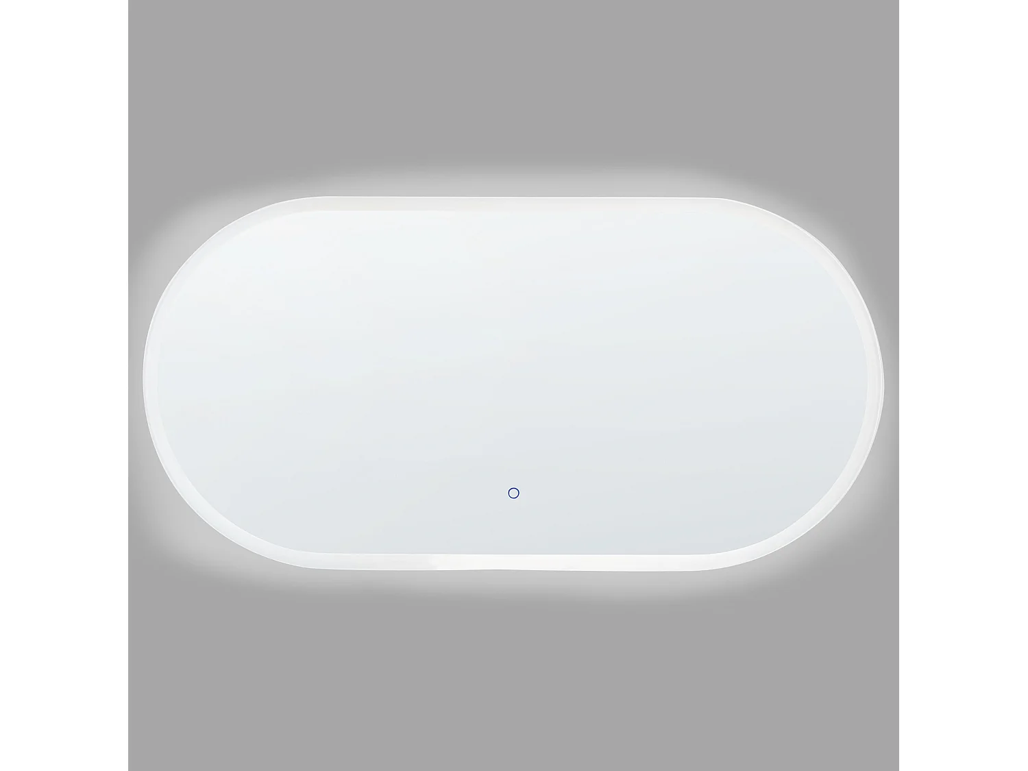 Miroir de salle de bain LED CHATEAUROUX 120 cm 60 cm Argenté