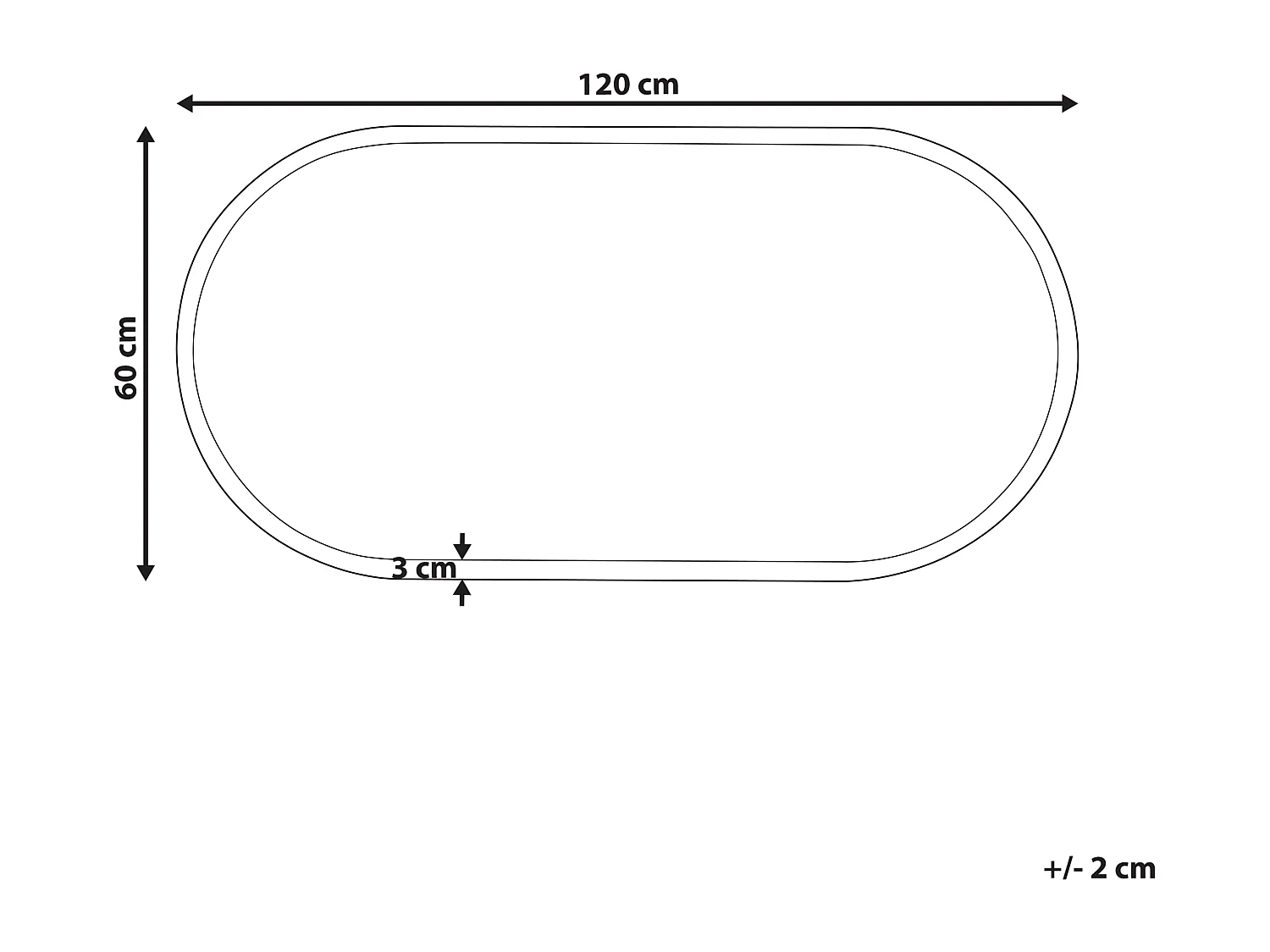 Miroir de salle de bain LED CHATEAUROUX 120 cm 60 cm Argenté