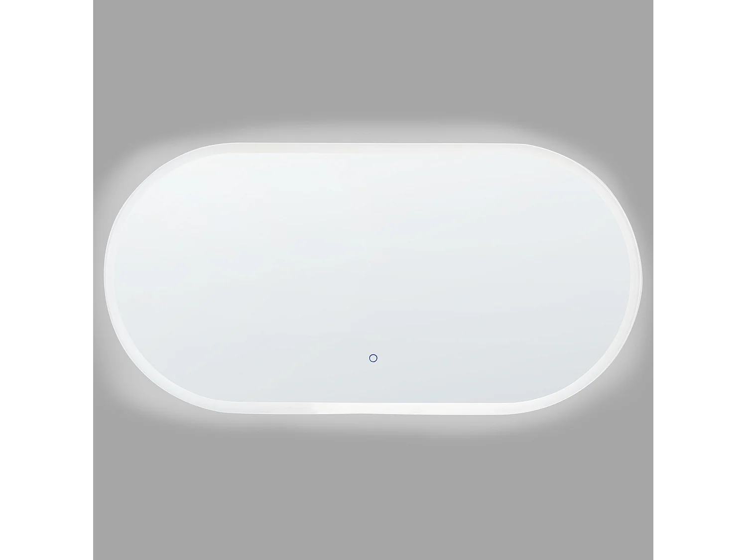 Miroir de salle de bain LED CHATEAUROUX 120 cm 60 cm Argenté