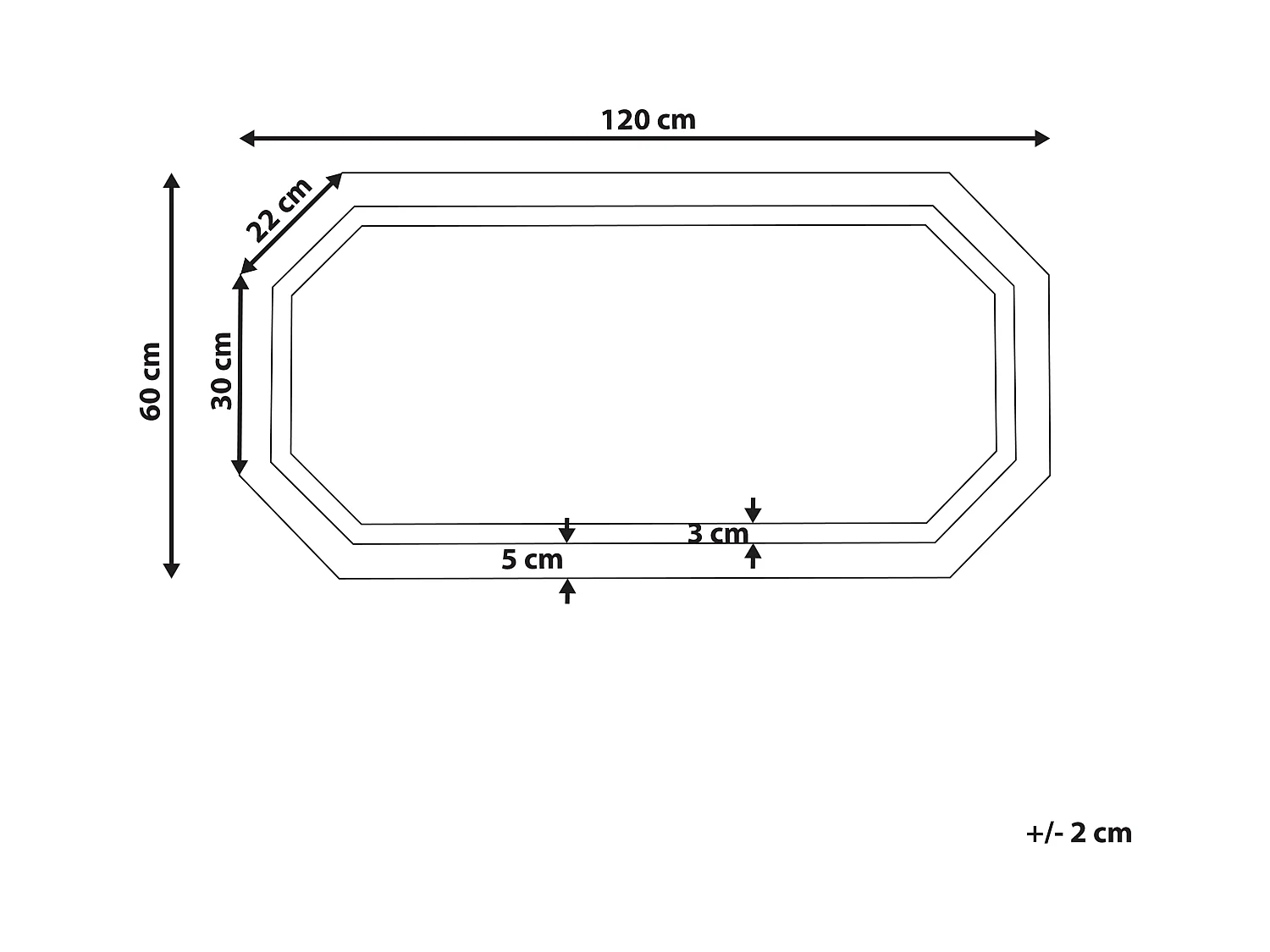 Specchio da bagno con luce LED LOCMARIAQUER 120 cm 60 cm Argento