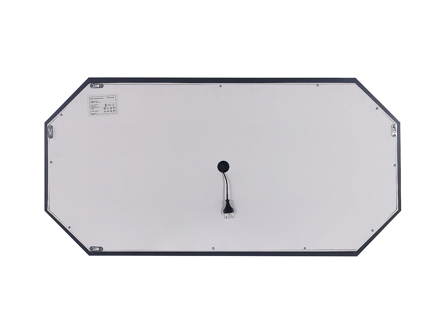 Specchio da bagno con luce LED LOCMARIAQUER 120 cm 60 cm Argento