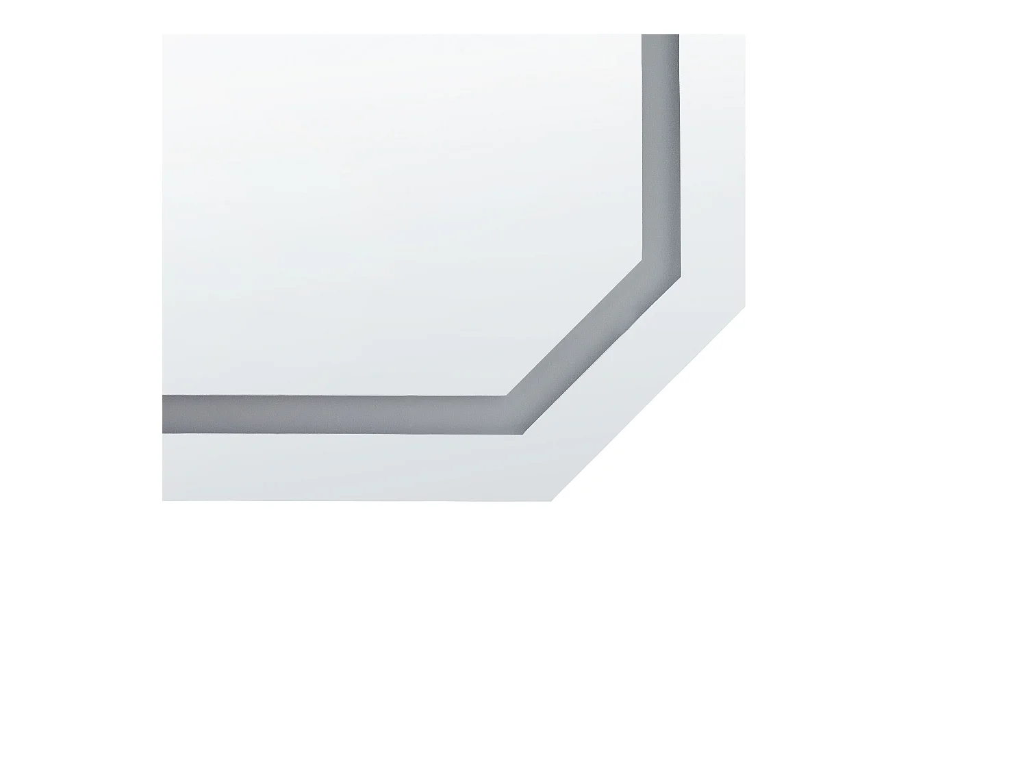 Specchio da bagno con luce LED LOCMARIAQUER 120 cm 60 cm Argento