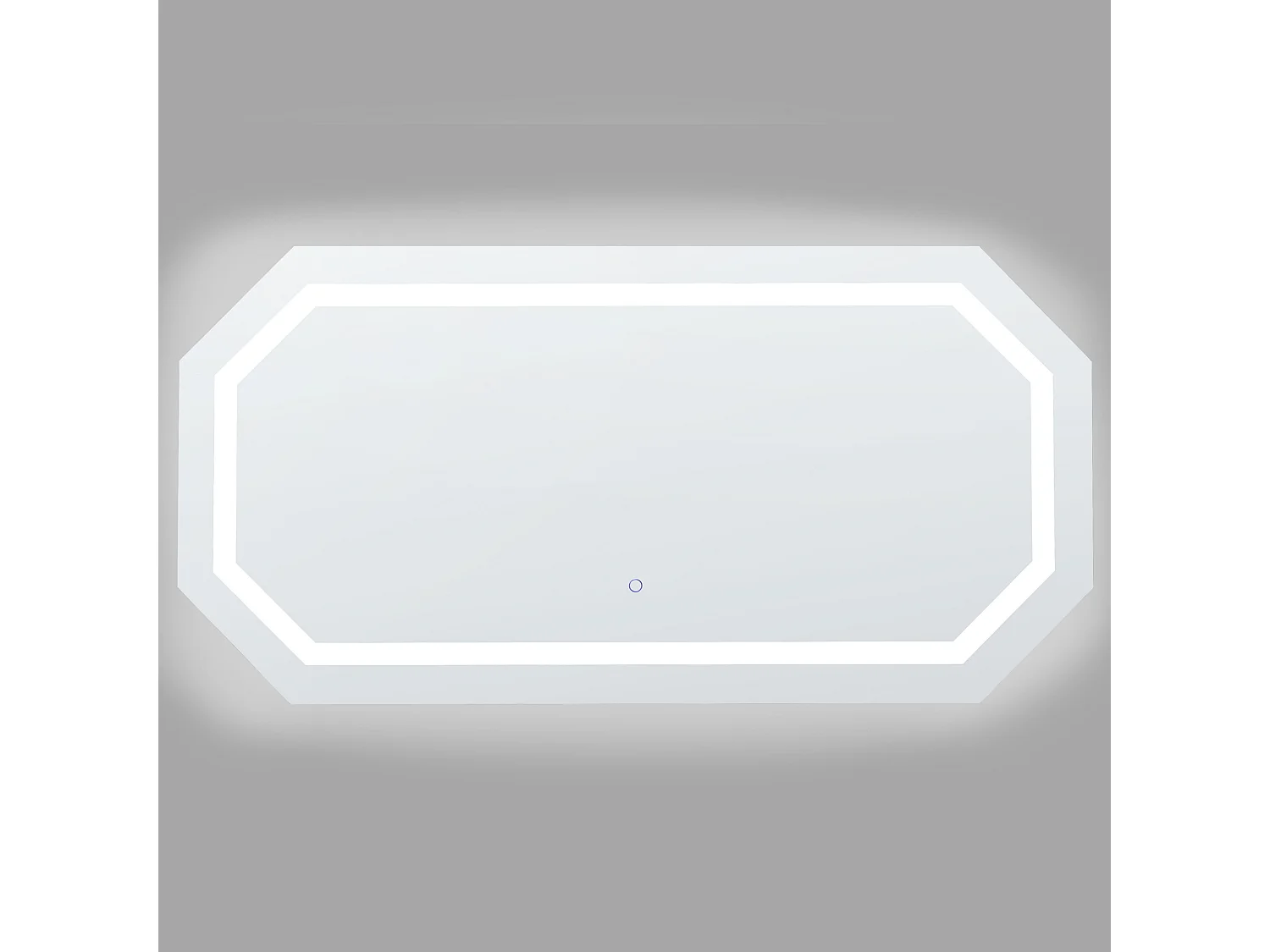 LED badkamerspiegel LOCMARIAQUER 120 cm 60 cm Zilver