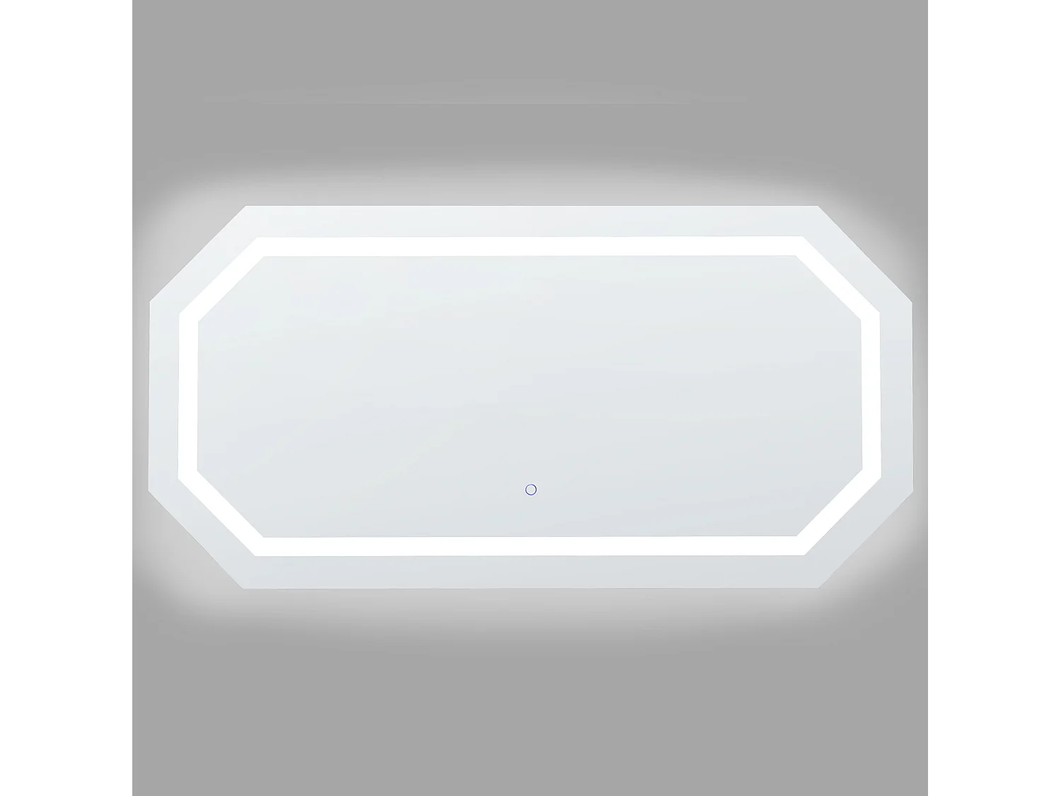 Badspiegel mit LED-Licht Touch-Sensor Antibeschlag silber 120x60 cm Locmariaquer